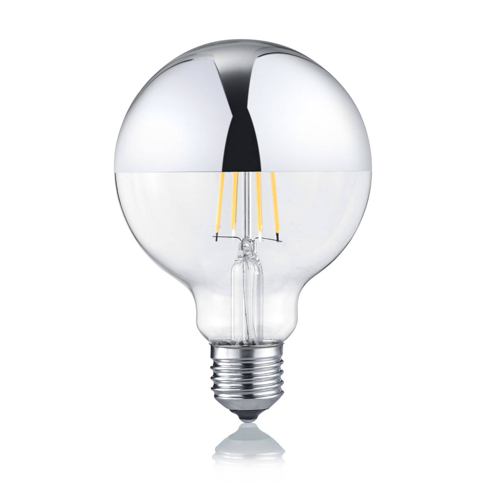 Trio Lighting LED-Globelampe E27 7W 2.700K dimmbar Spiegelkopf