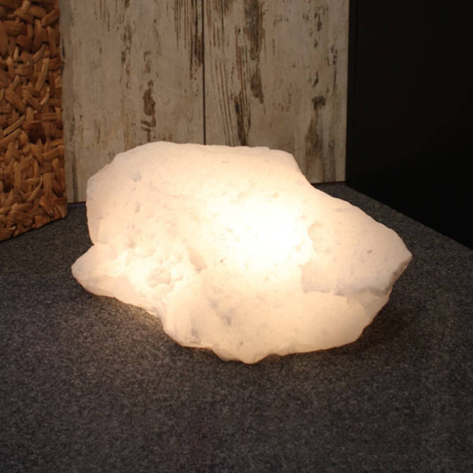 Wagner Life Salzkristall-Bodenleuchte Rock White Line