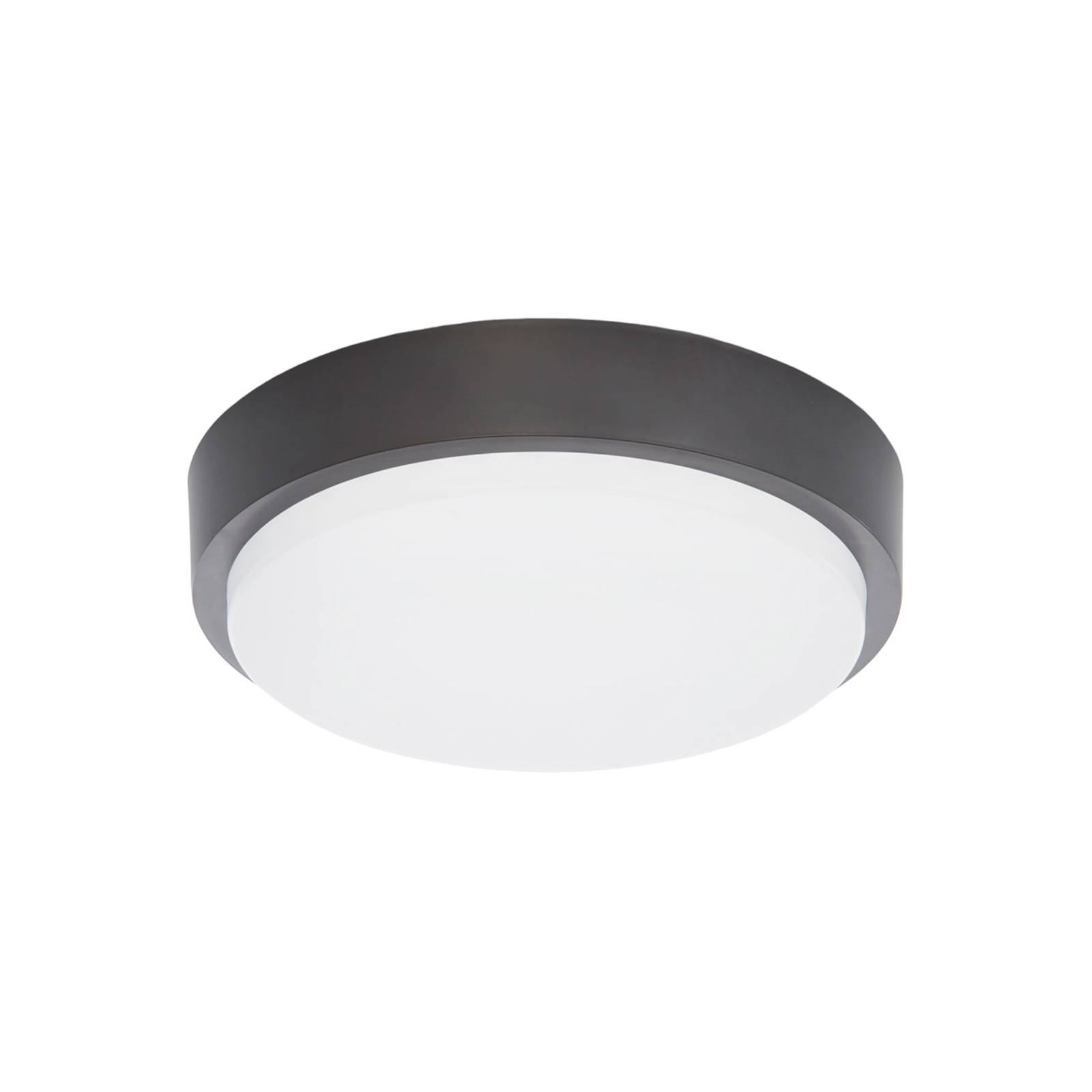 LINDBY LED-Außendeckenlampe Nermin, IP65, rund