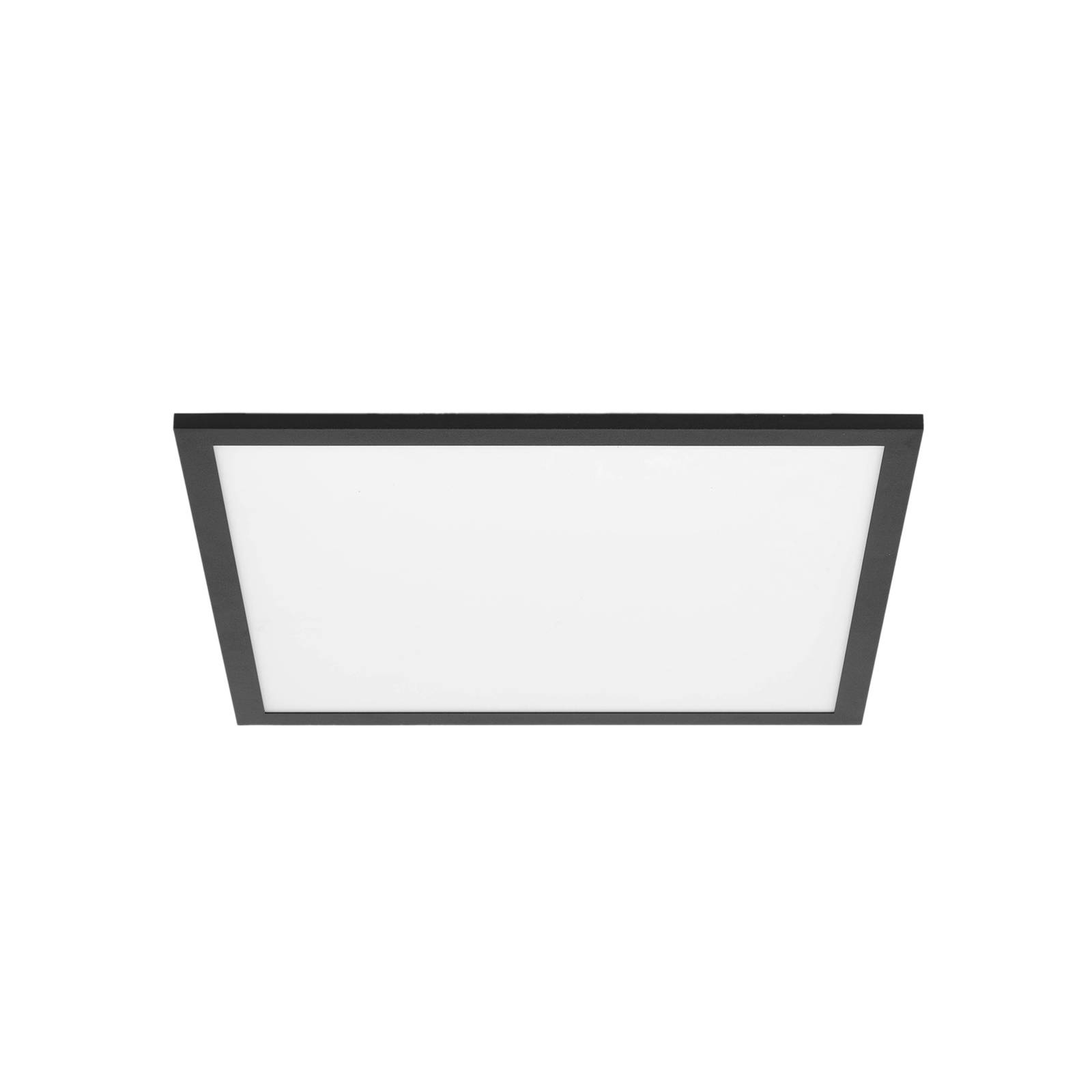 Lindby LED-Panel Lamin, schwarz, 39,5 x 39,5 cm