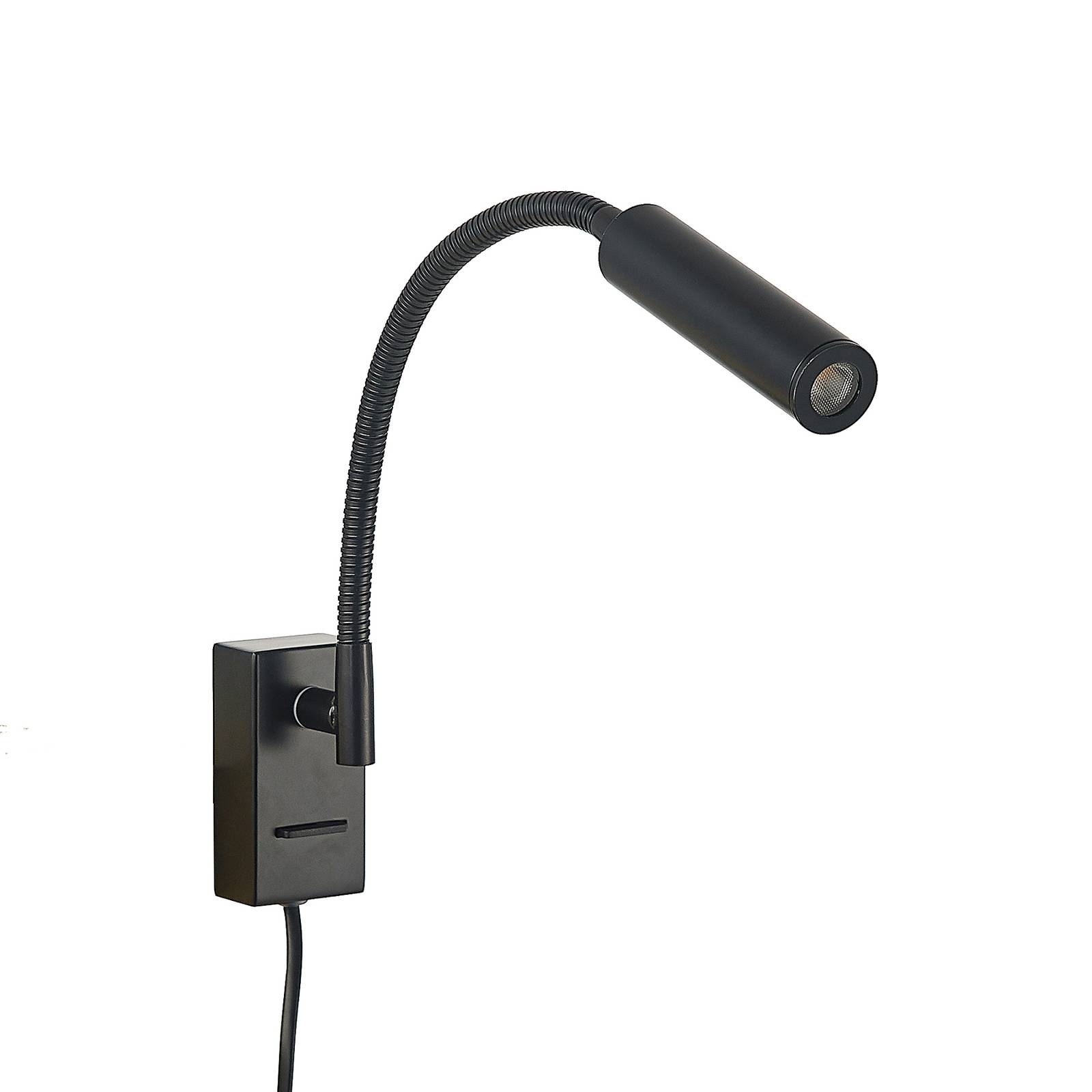 Lucande Anaella LED-Wandleuchte, schwarz, 47 cm