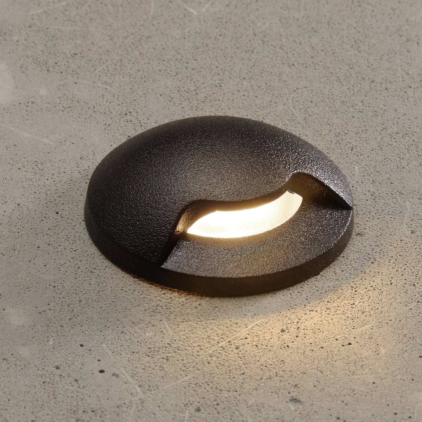 Fumagalli LED-Einbauleuchte Aldo 1L schwarz/klar 3.000K