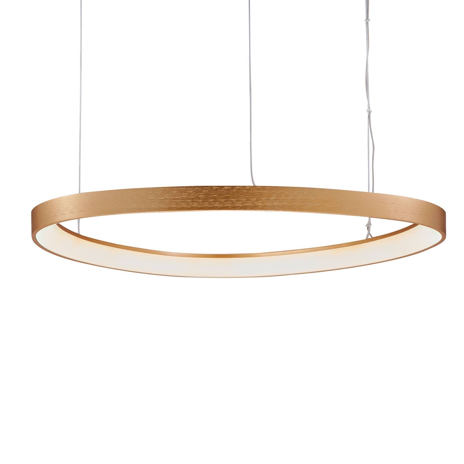 Viokef LED-Hängeleuchte Loop, gold, Ø 60 cm