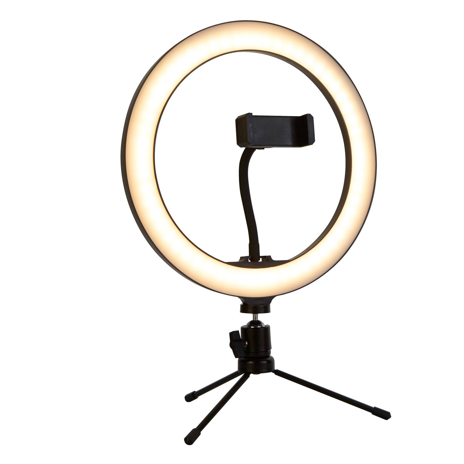 Searchlight LED-Ringlampe Selfie Tripod, Handy-Halter USB CCT
