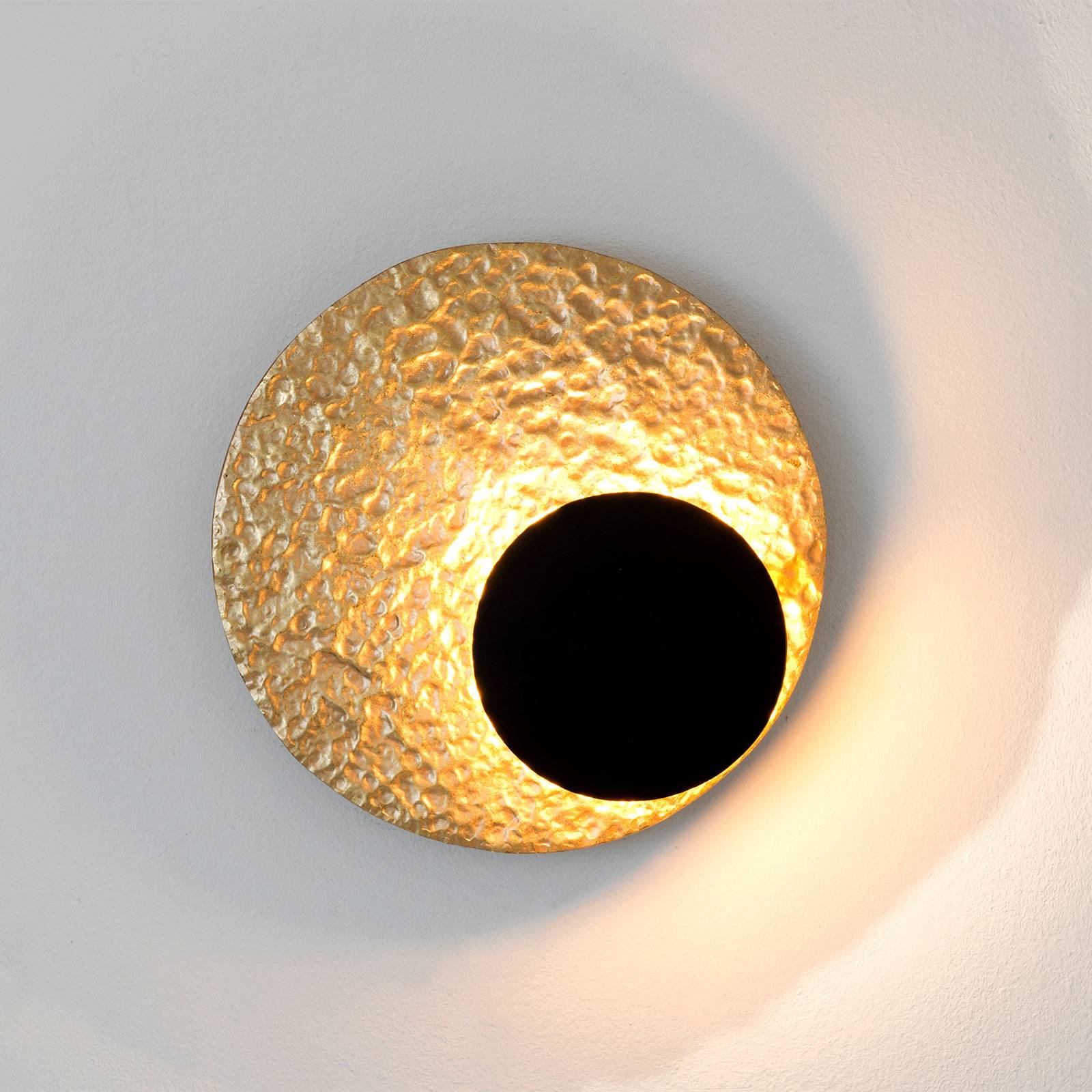 Holländer LED-Wandleuchte Infinity in Gold, Ø 20 cm