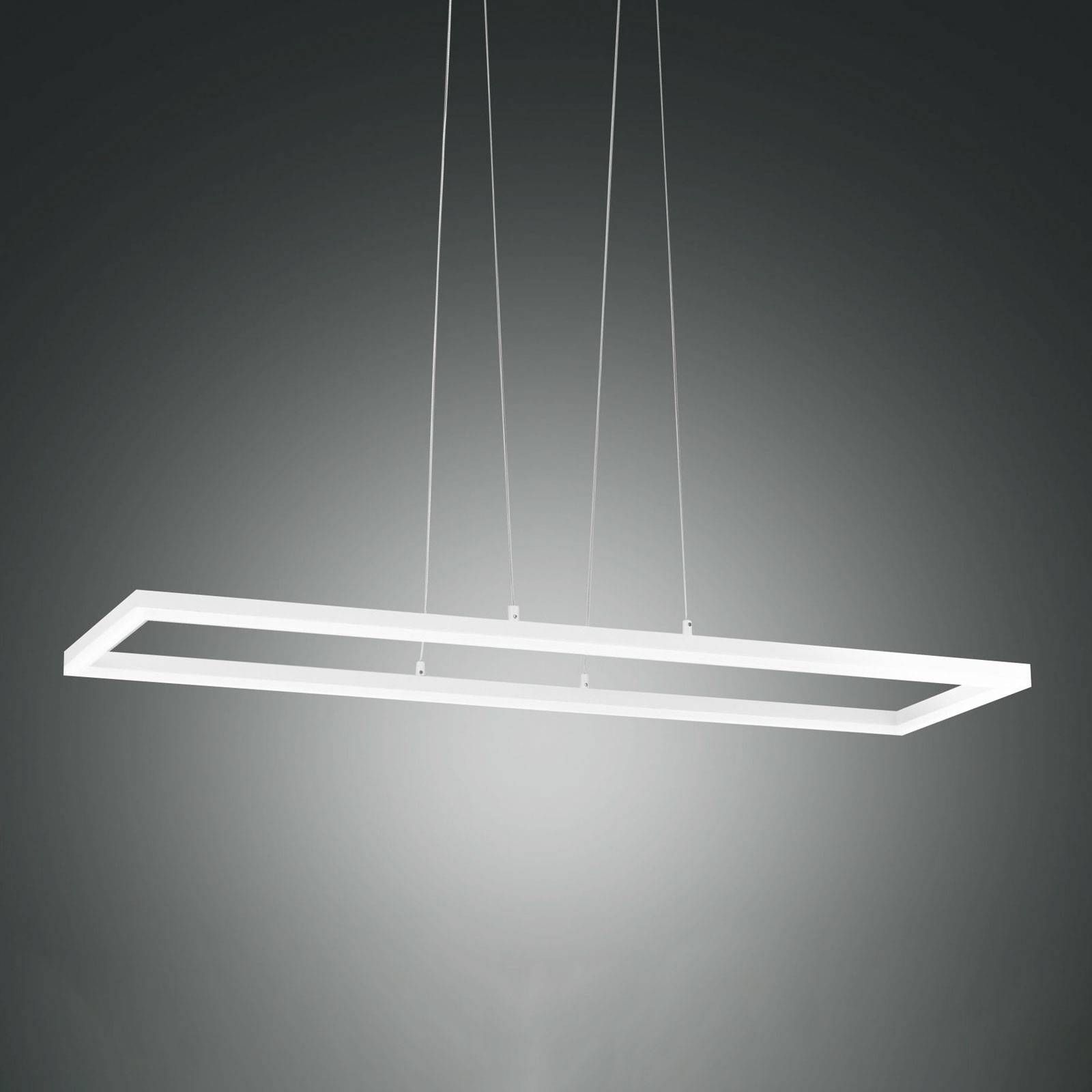 Fabas Luce LED-Pendelleuchte Bard, 92x32 cm in Weiß
