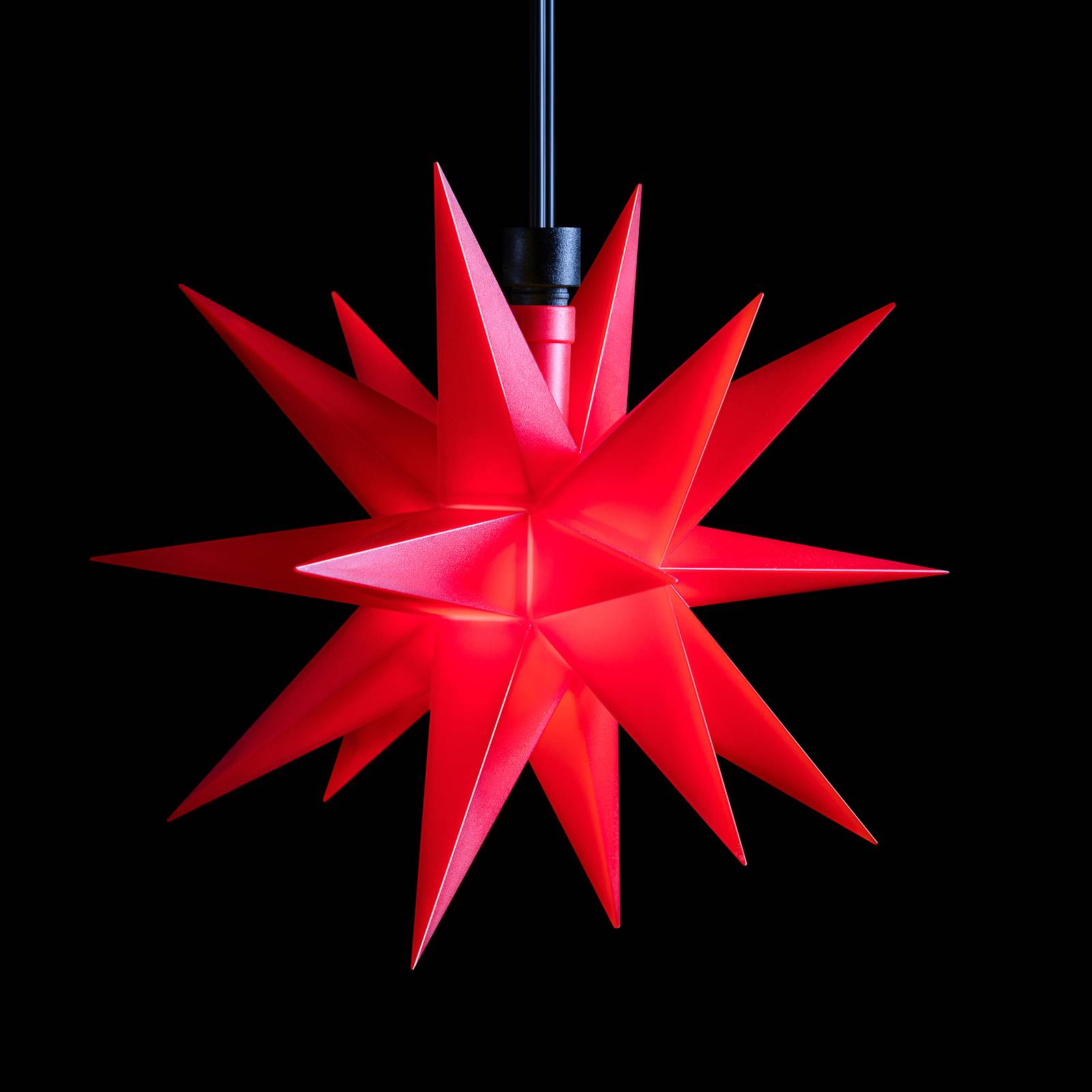Sterntaler LED-Stern, außen, 18-Zacker Ø 12 cm Batterie, rot
