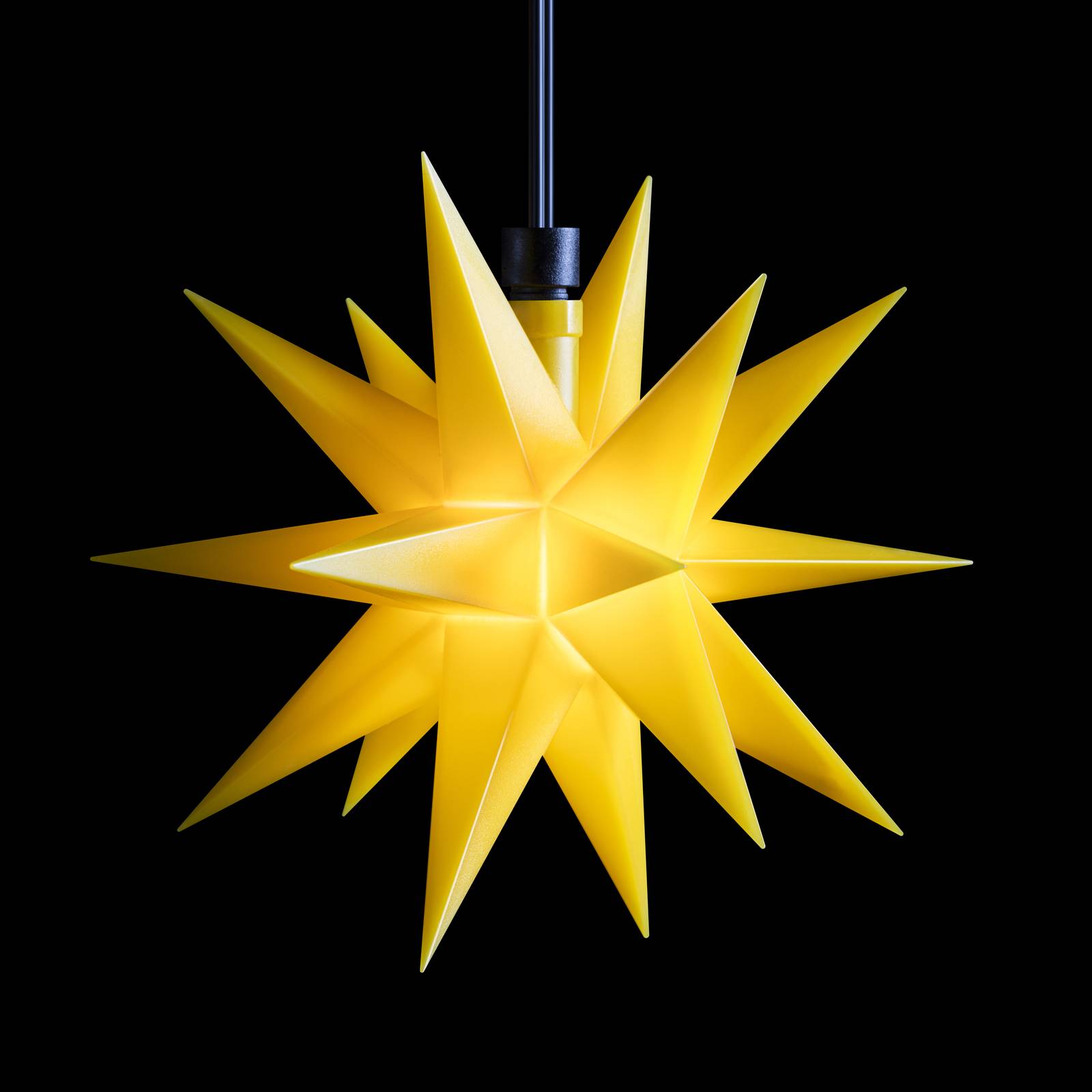 Sterntaler LED-Stern, außen, 18-Zacker Ø 12 cm Batterie, gelb