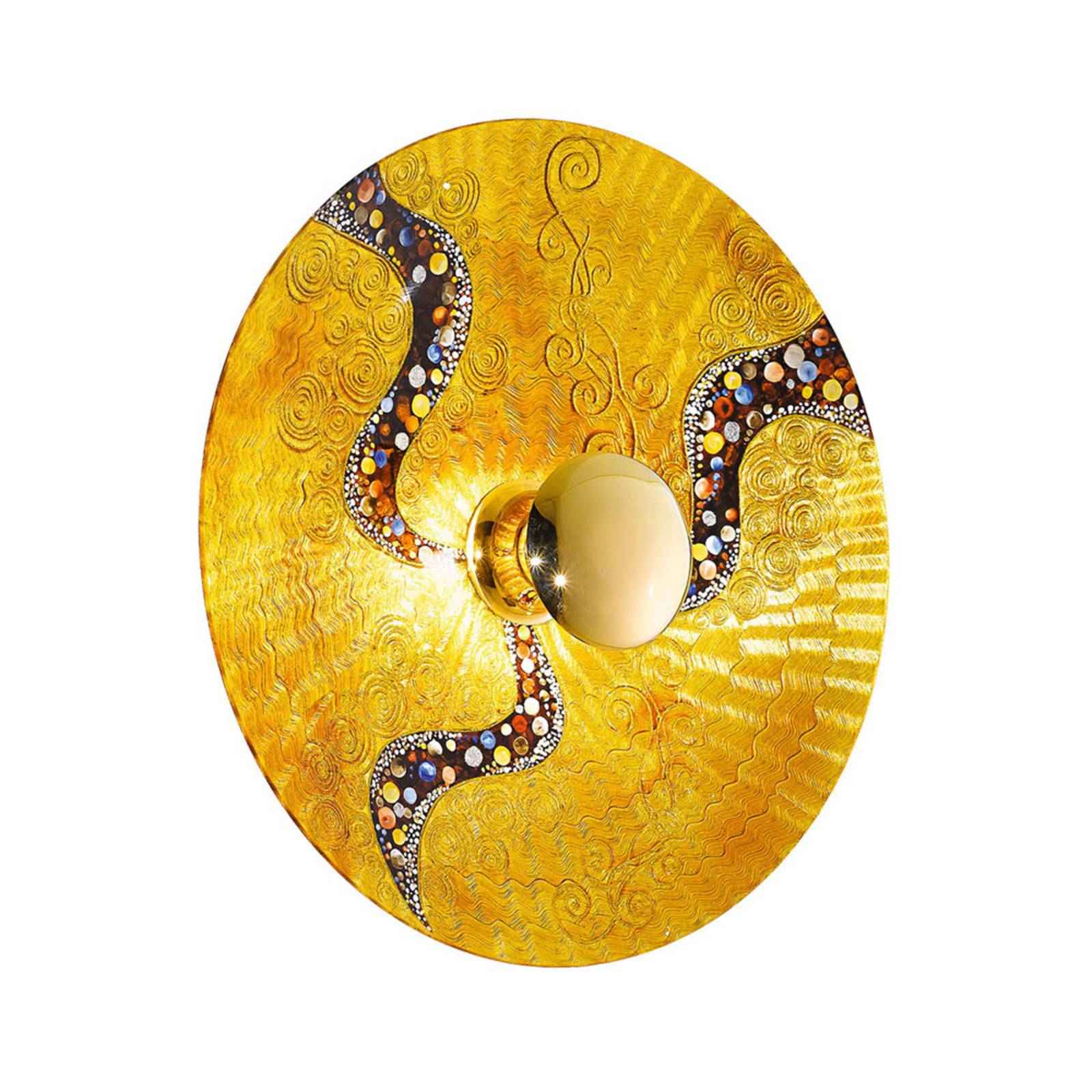 KOLARZ Luna Kiss Gold Wandleuchte, 24 kt, Ø 62 cm