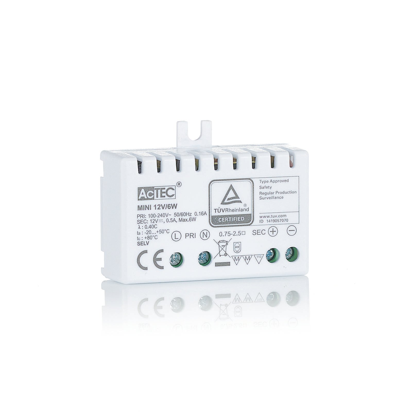 AcTEC Mini LED-Treiber CV 12V, 6W, IP20