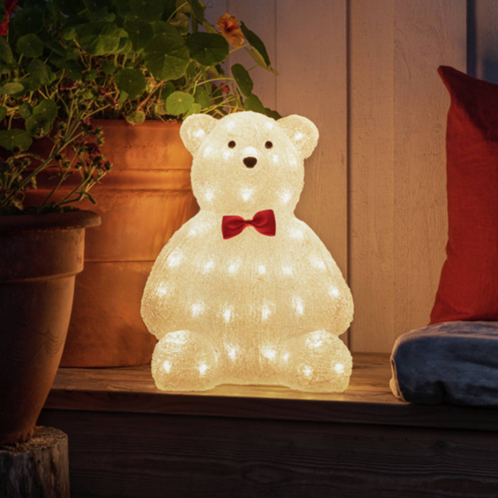 Konstsmide Christmas LED-Dekofigur Teddybär klar IP44 Höhe 38 cm