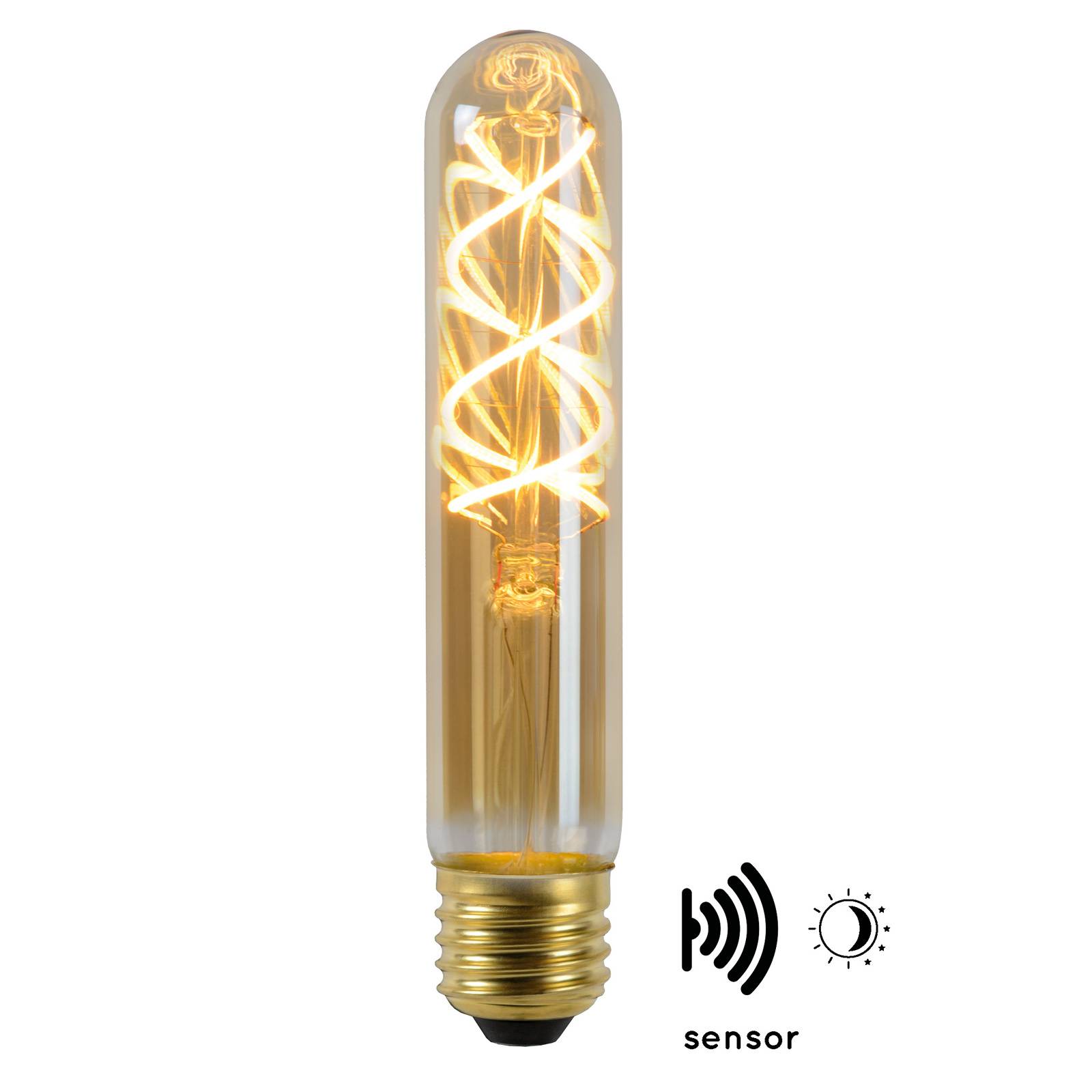 Lucide LED-Lampe E27 Röhre T30 4W 2.200K amber Sensor