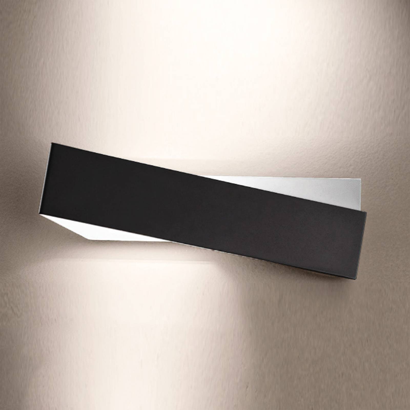 Linea Light Wandleuchte Zig Zag in schwarz-weiß 43 cm