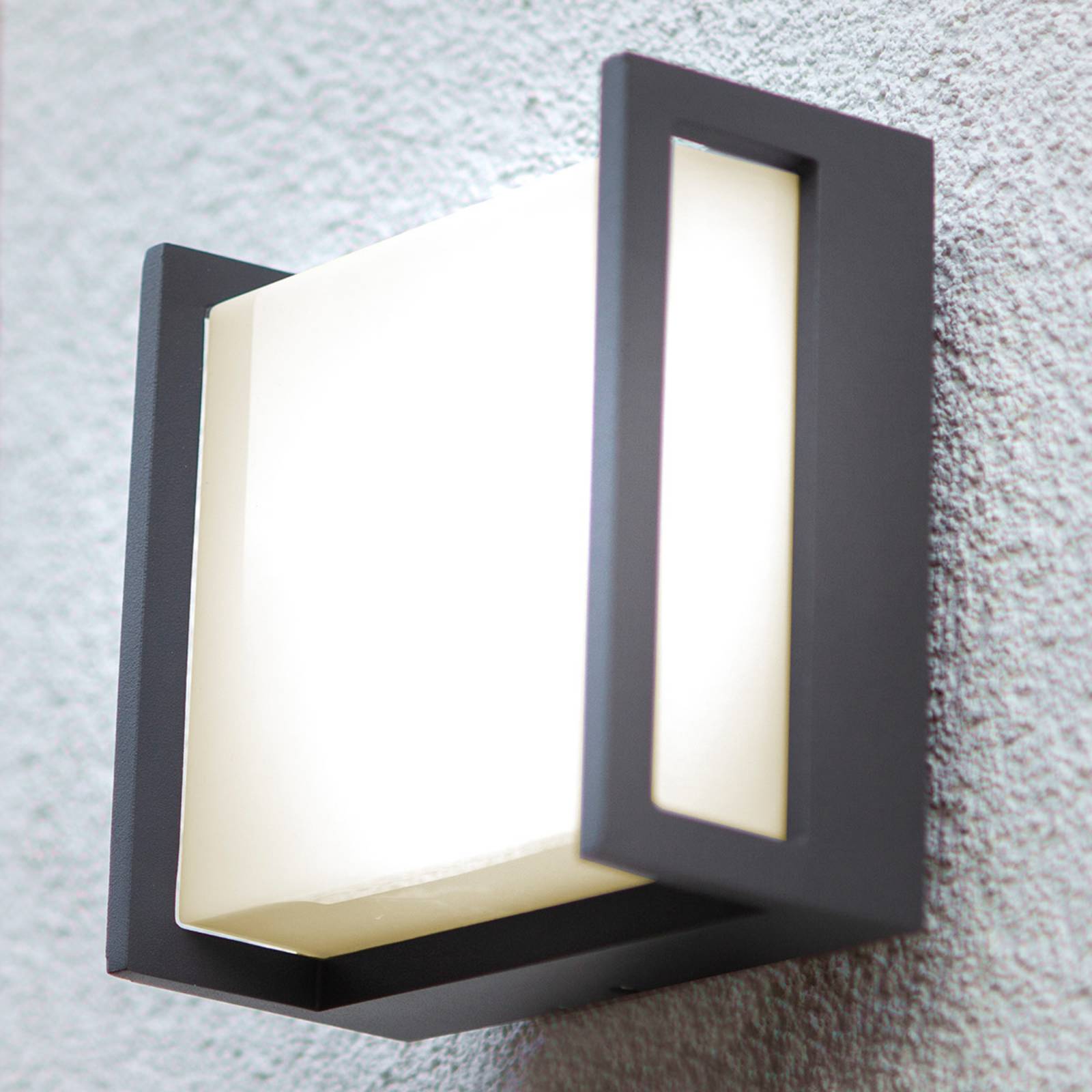 Lutec LED-Außenwandleuchte Qubo, 14cm x 14cm