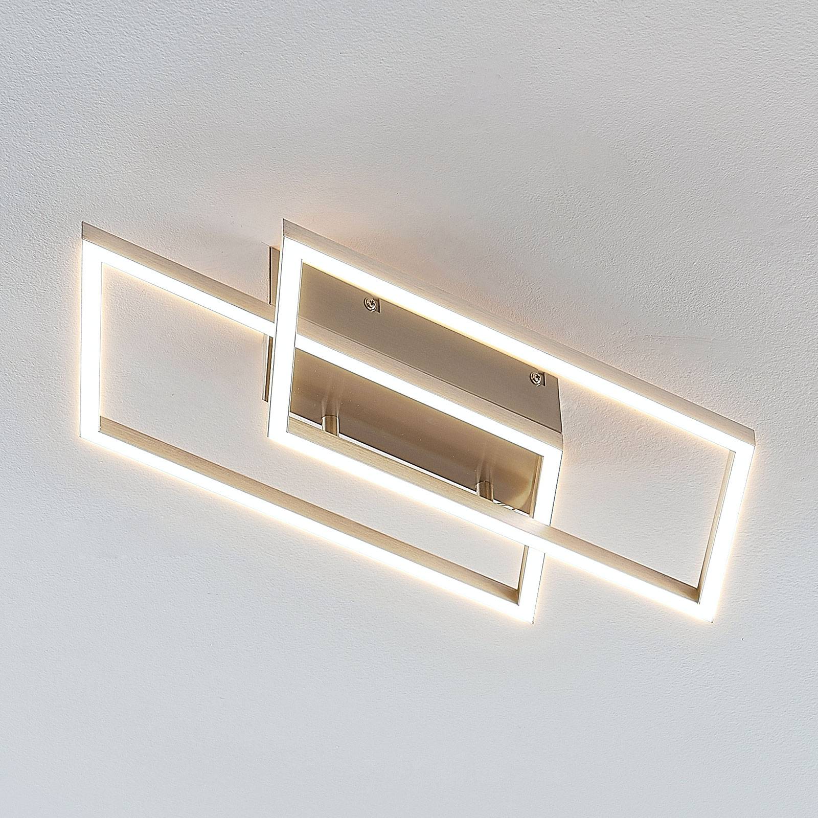 LUCANDE LED-Deckenlampe Quadra, dimmbar, 2-flg., 53,8 cm