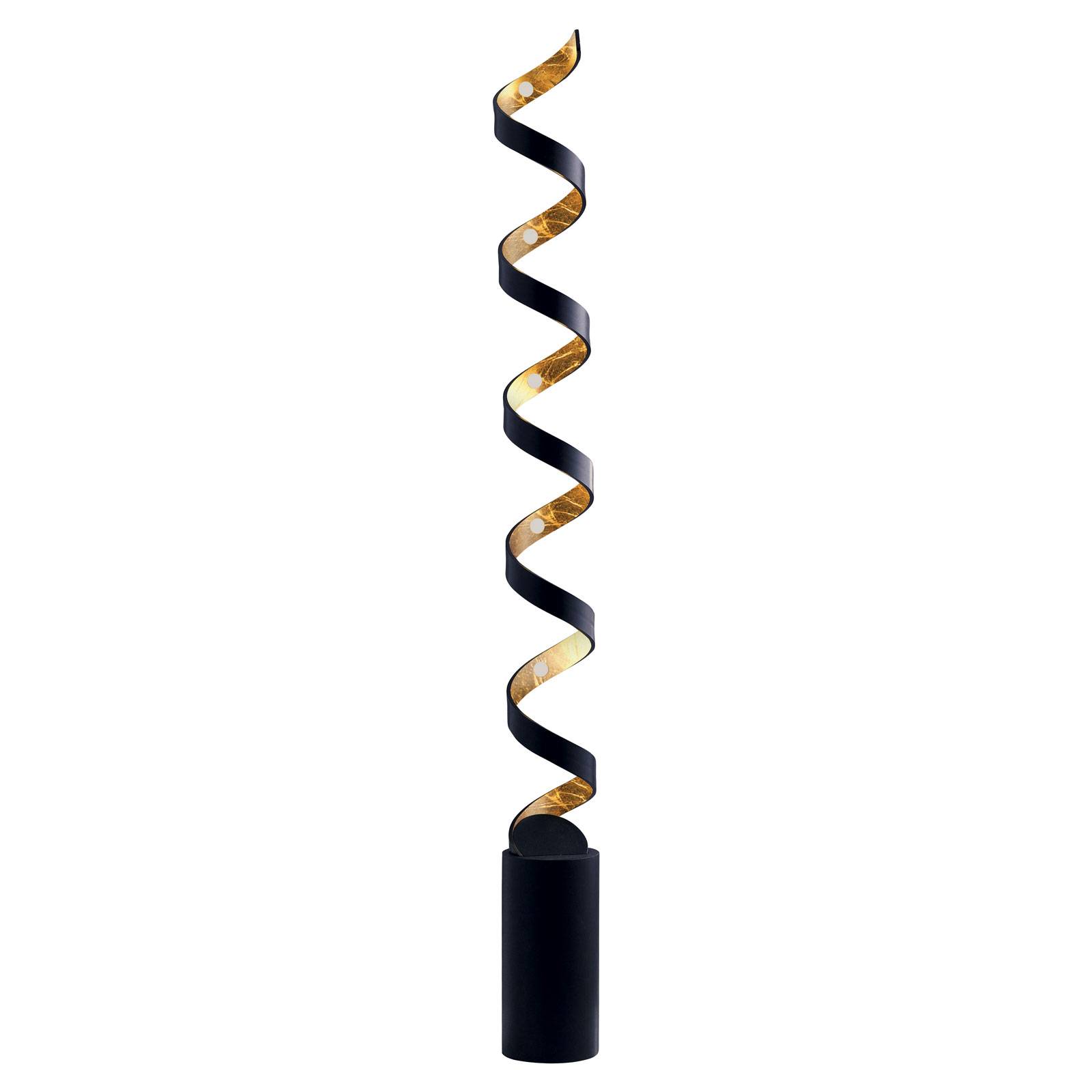 Eco-Light LED-Stehleuchte Helix in Schwarz-Gold