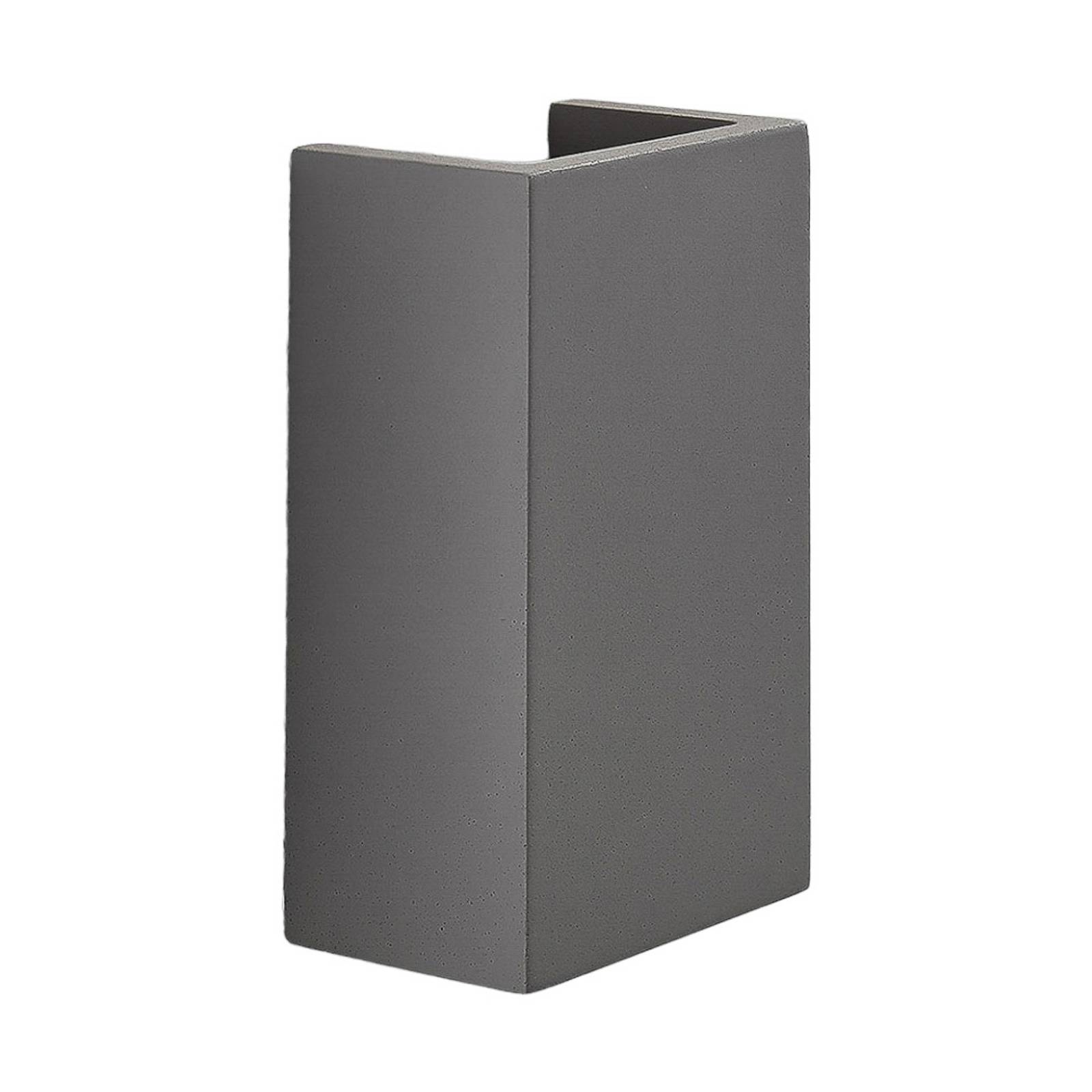 LINDBY Beton-Wandleuchte Smira in Grau, 11x18cm
