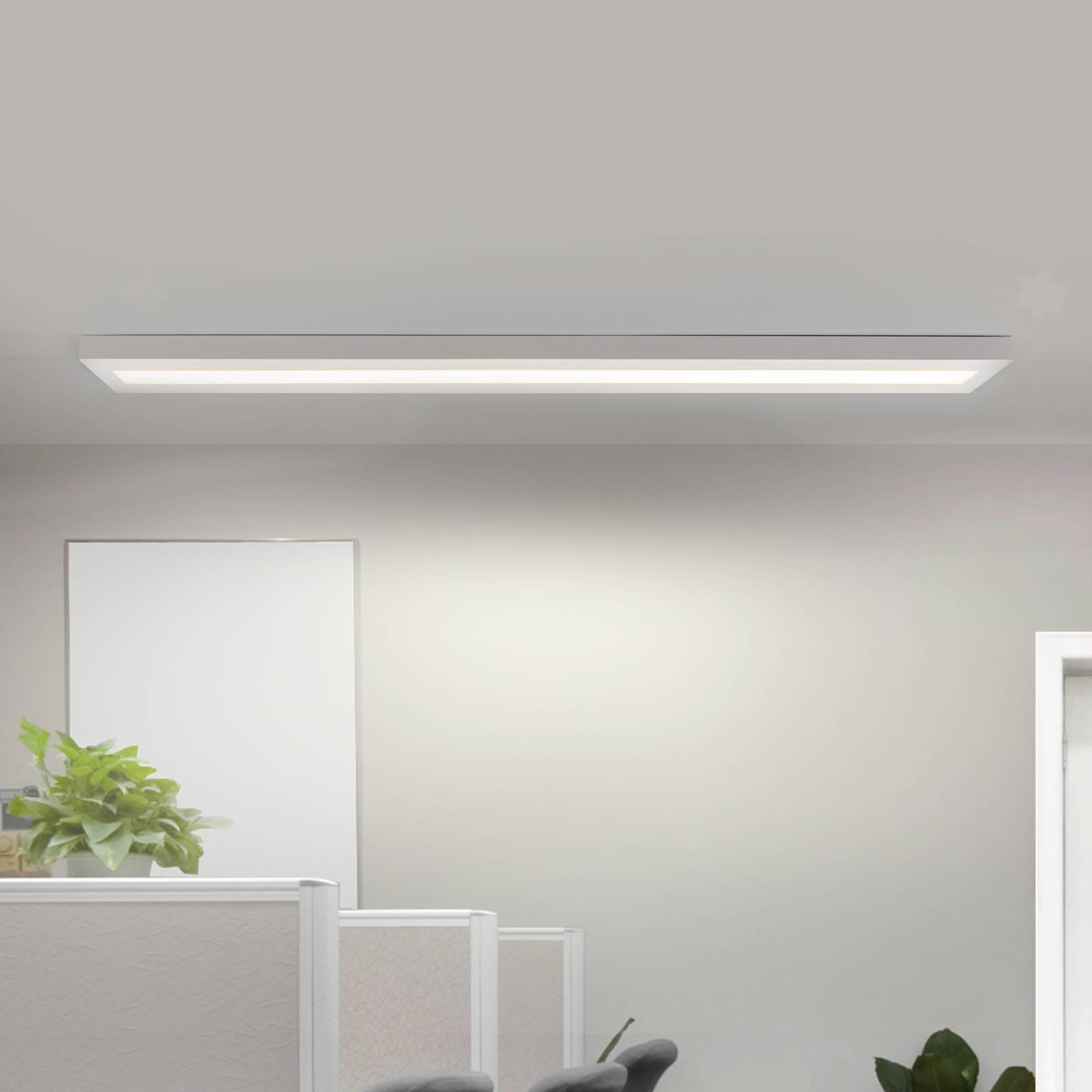 EGG Längliche LED-Anbauleuchte 150 cm weiß, BAP