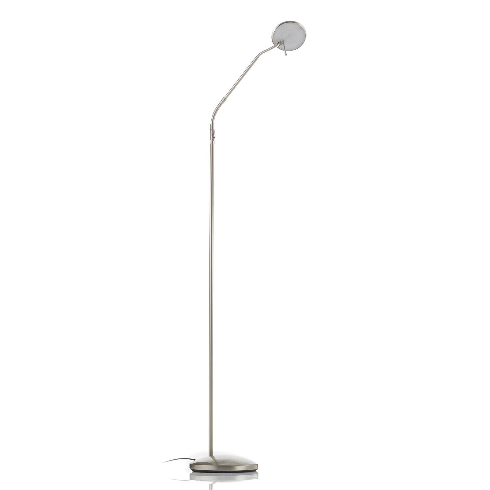Steinhauer Verstellbare LED-Stehlampe Zenith, Dimmer, stahl