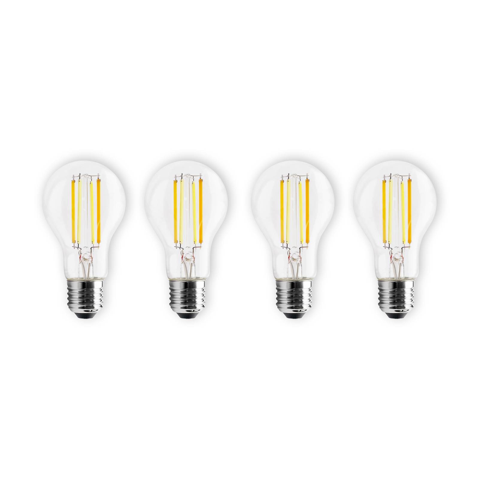 PRIOS LED-Lampe E27 7W Filament dimmbar CCT Tuya 4er-Set