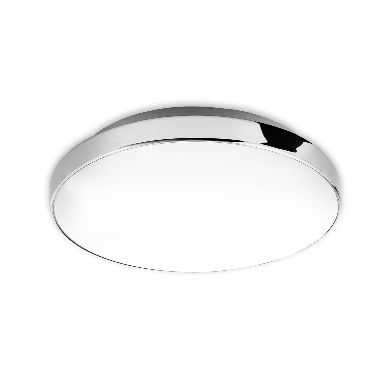 Briloner LED-Deckenlampe Malbona, Chromrahmen, Ø 28,5 cm