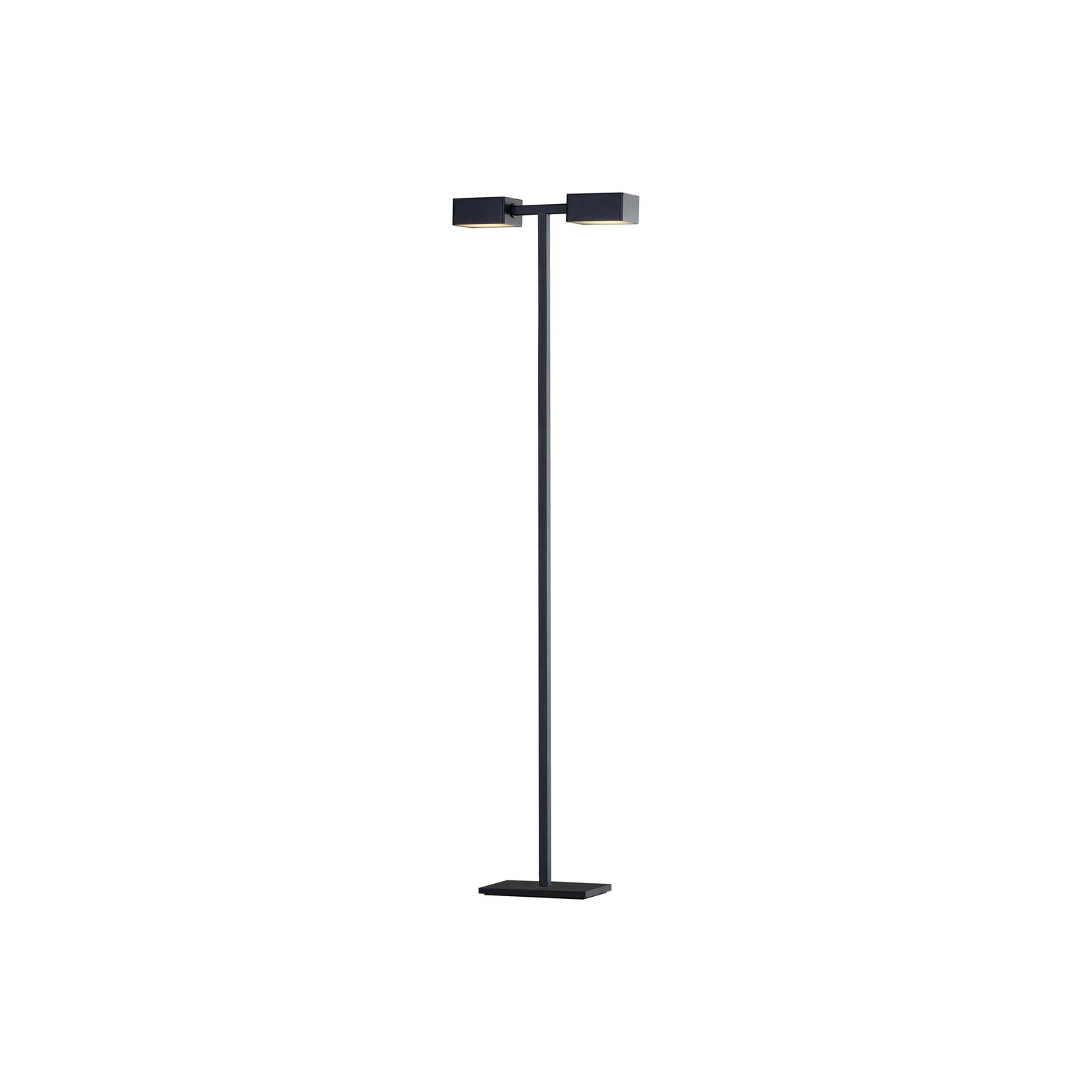 Viokef LED-Stehleuchte Nosto aus Stahl, Schirme neigbar