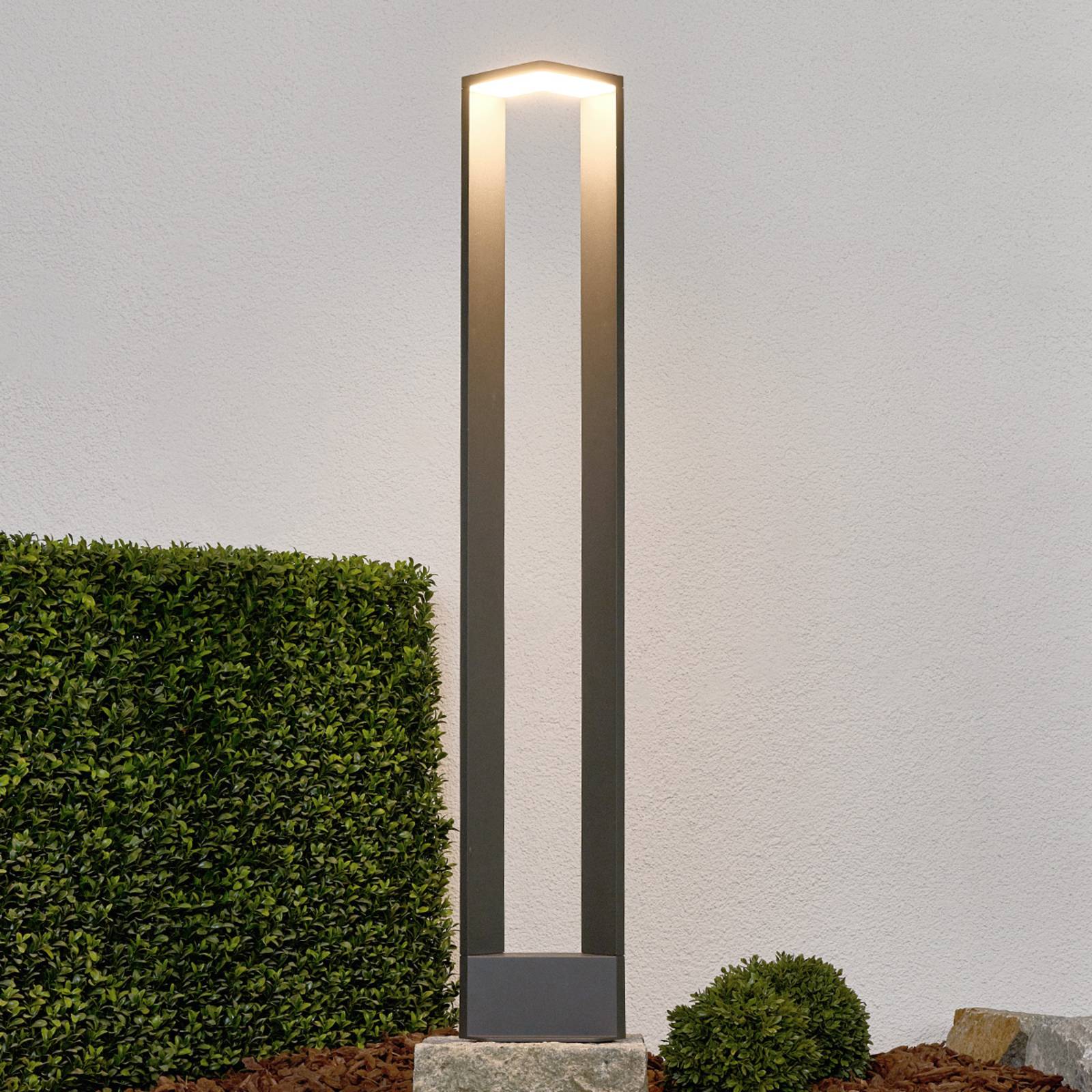 LUCANDE Topmoderne LED-Wegelampe Jeny in Dunkelgrau