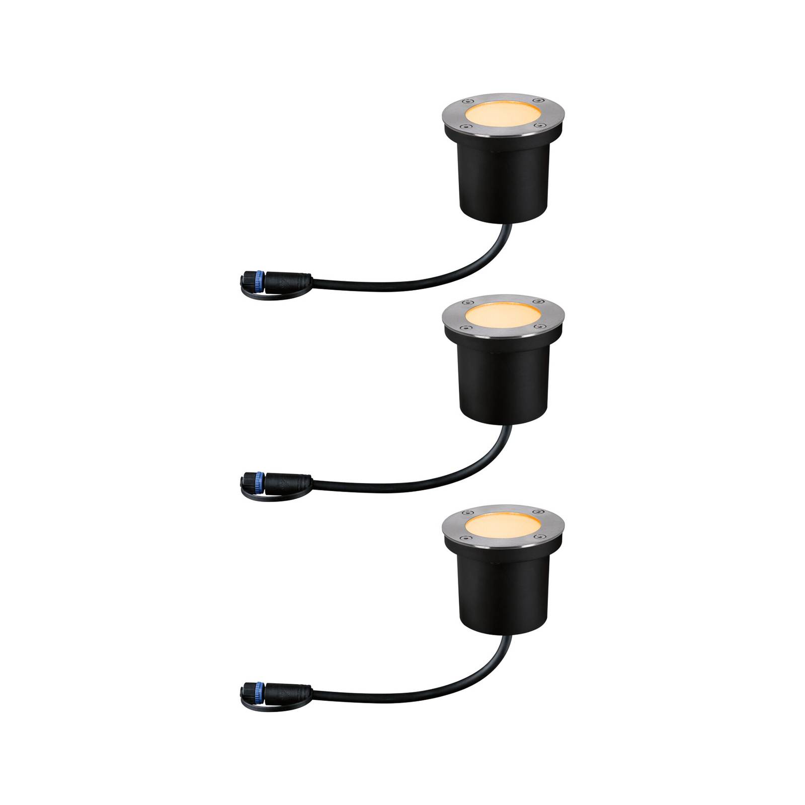 Paulmann Plug & Shine LED-Einbaulampe 4,5W 3er-Set