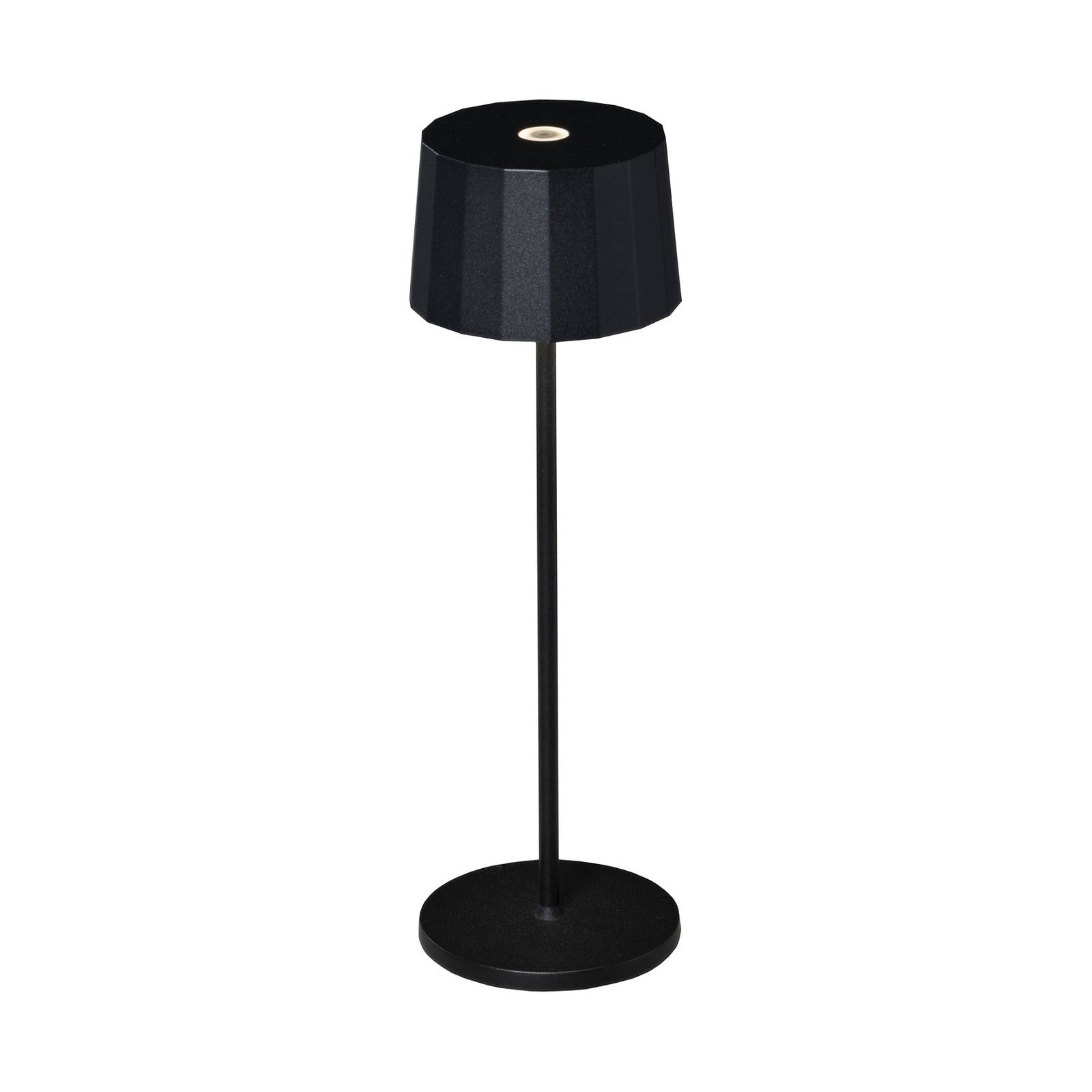 Konstsmide LED-Tischleuchte Positano für außen, schwarz
