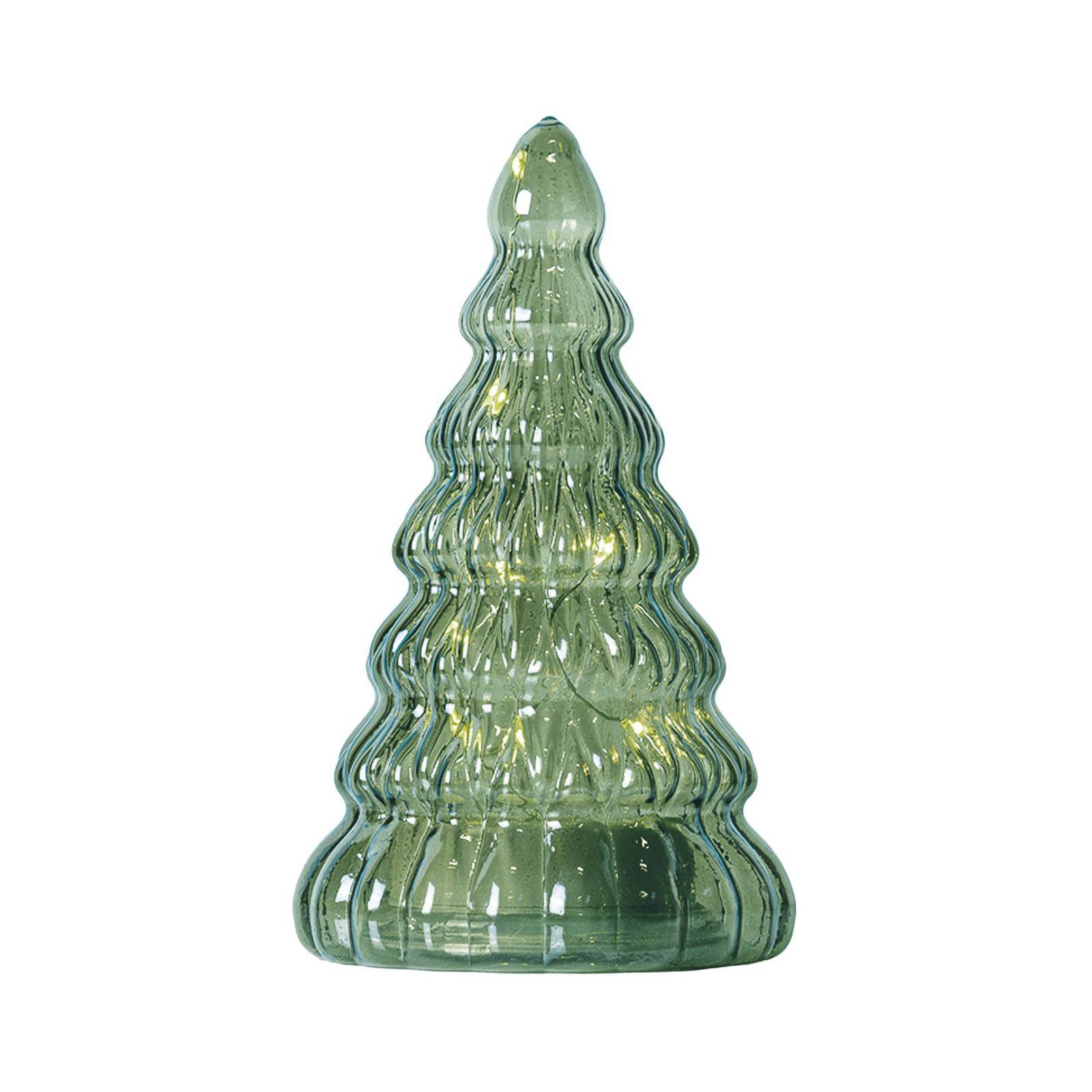 Sirius LED-Dekofigur Lucy, Baum aus Glas, grün, 16,5cm