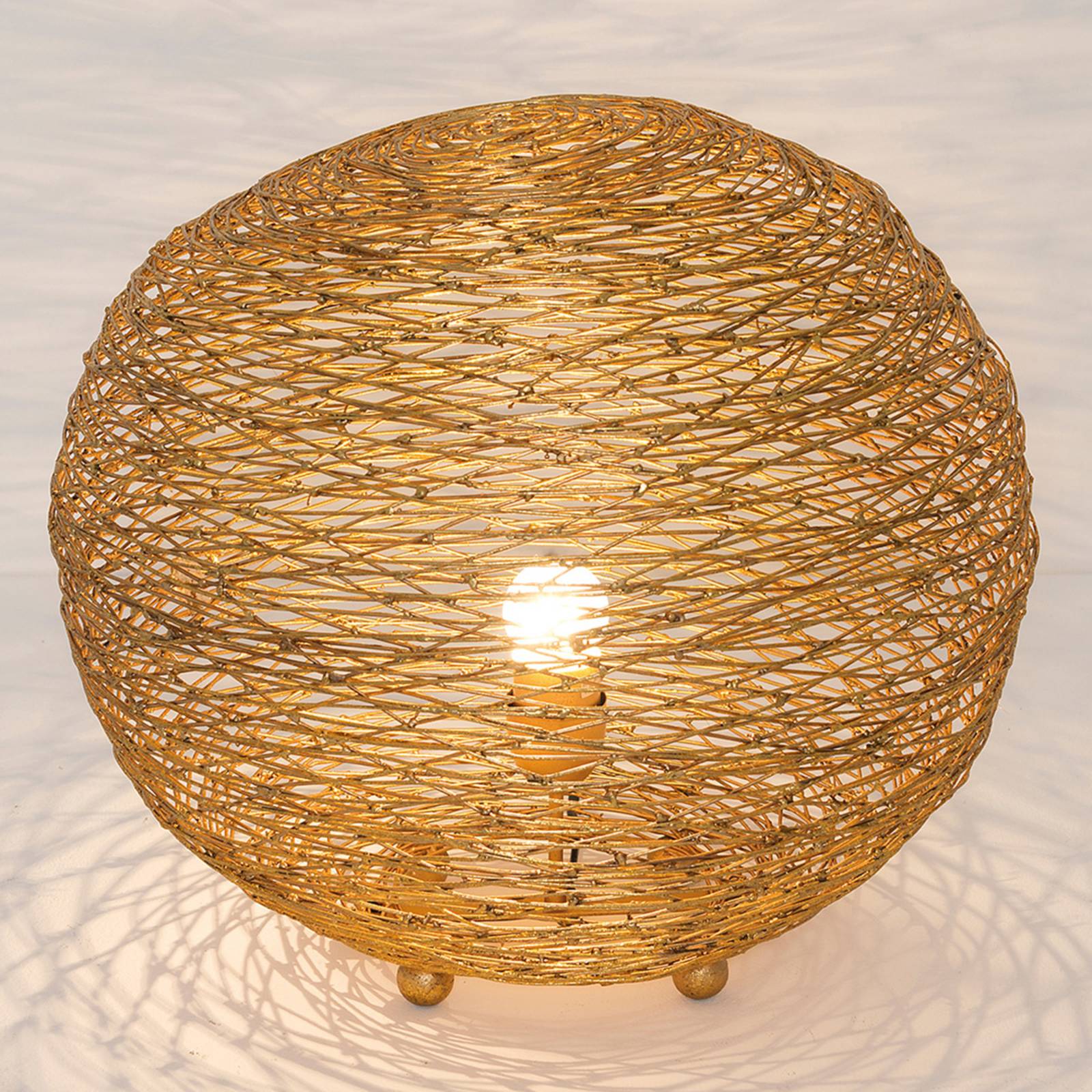 Holländer Tischleuchte Campano gold, 40 cm Durchmesser
