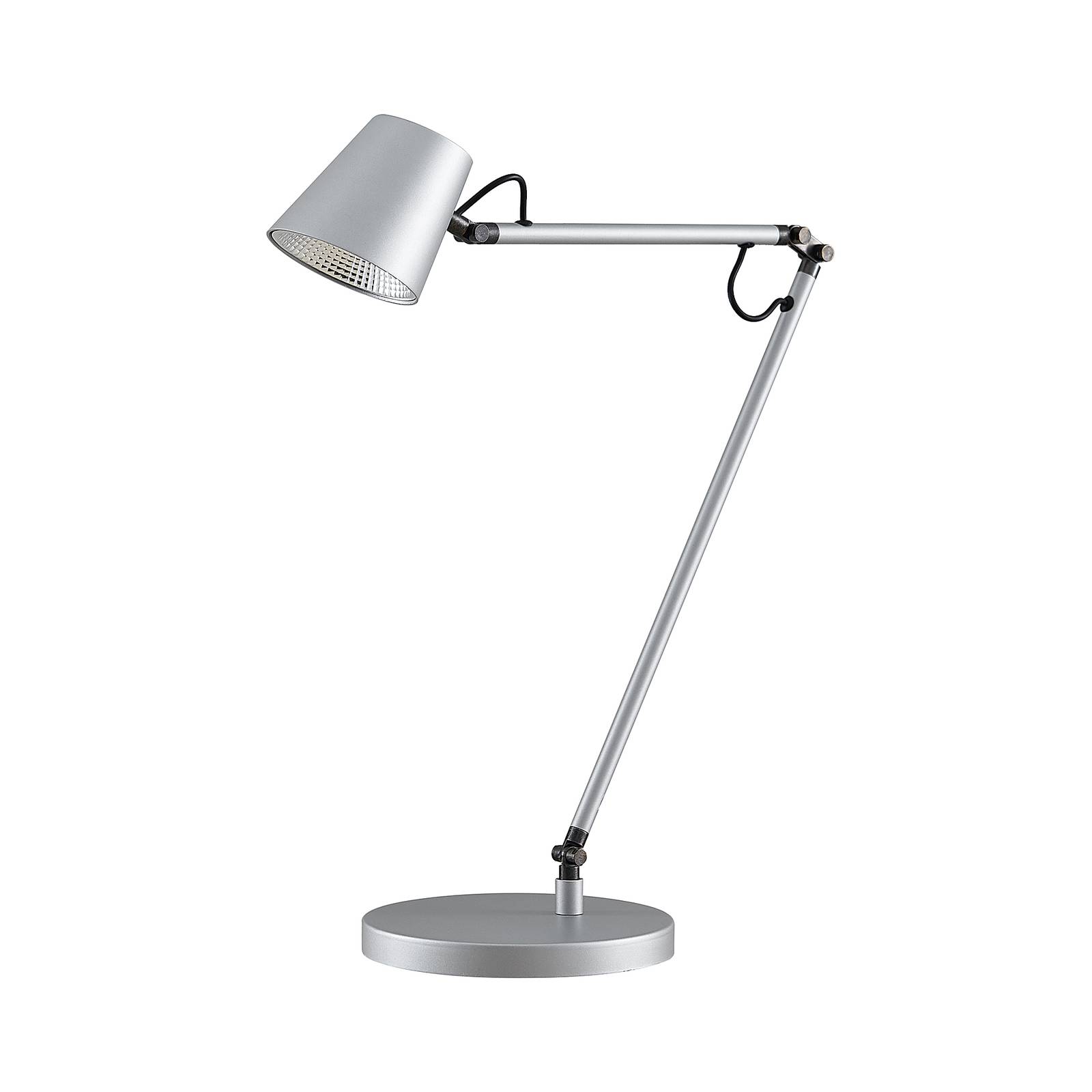 Lucande Tarris LED-Schreibtischlampe, silber