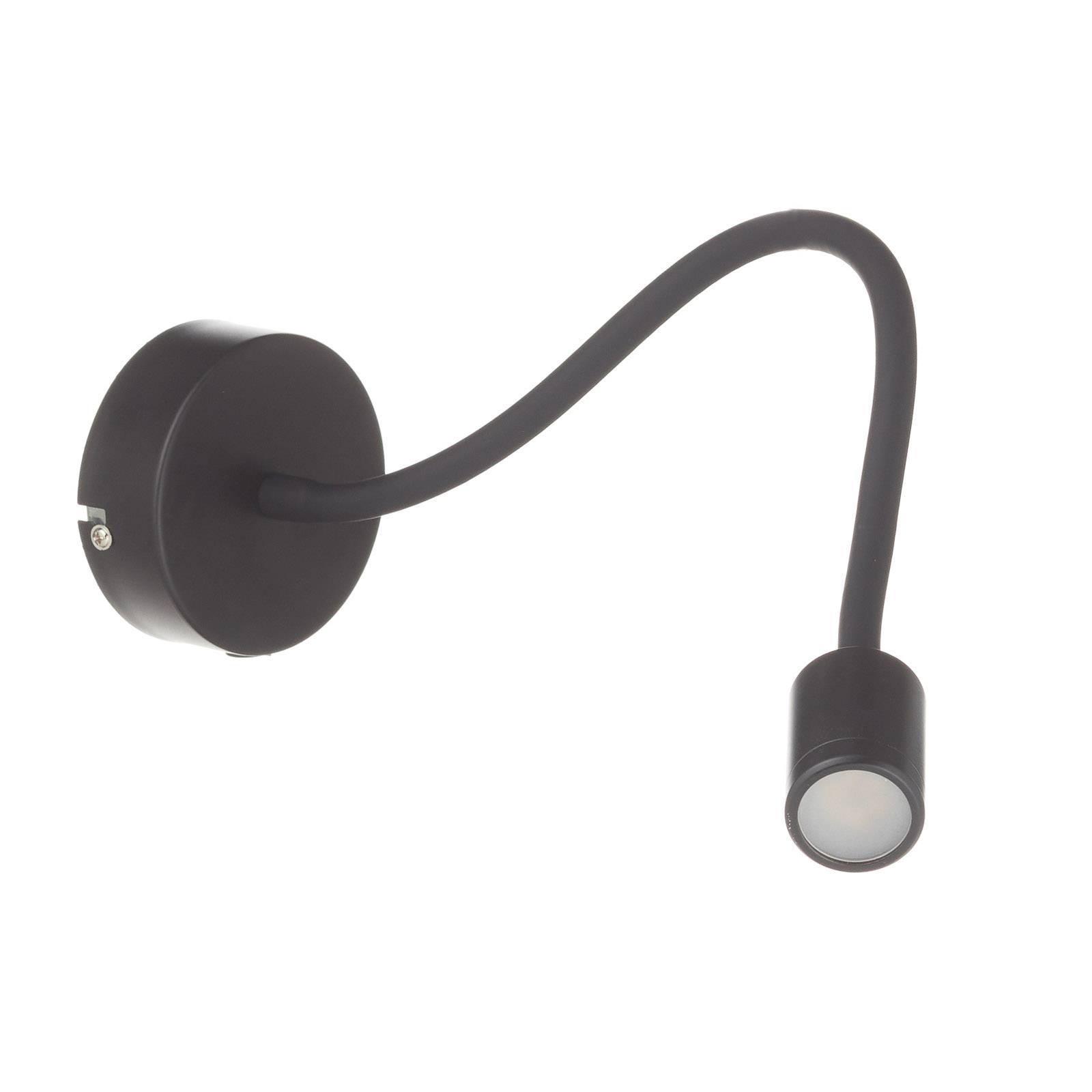 Ideallux Flexible LED-Wandleuchte Focus, schwarz