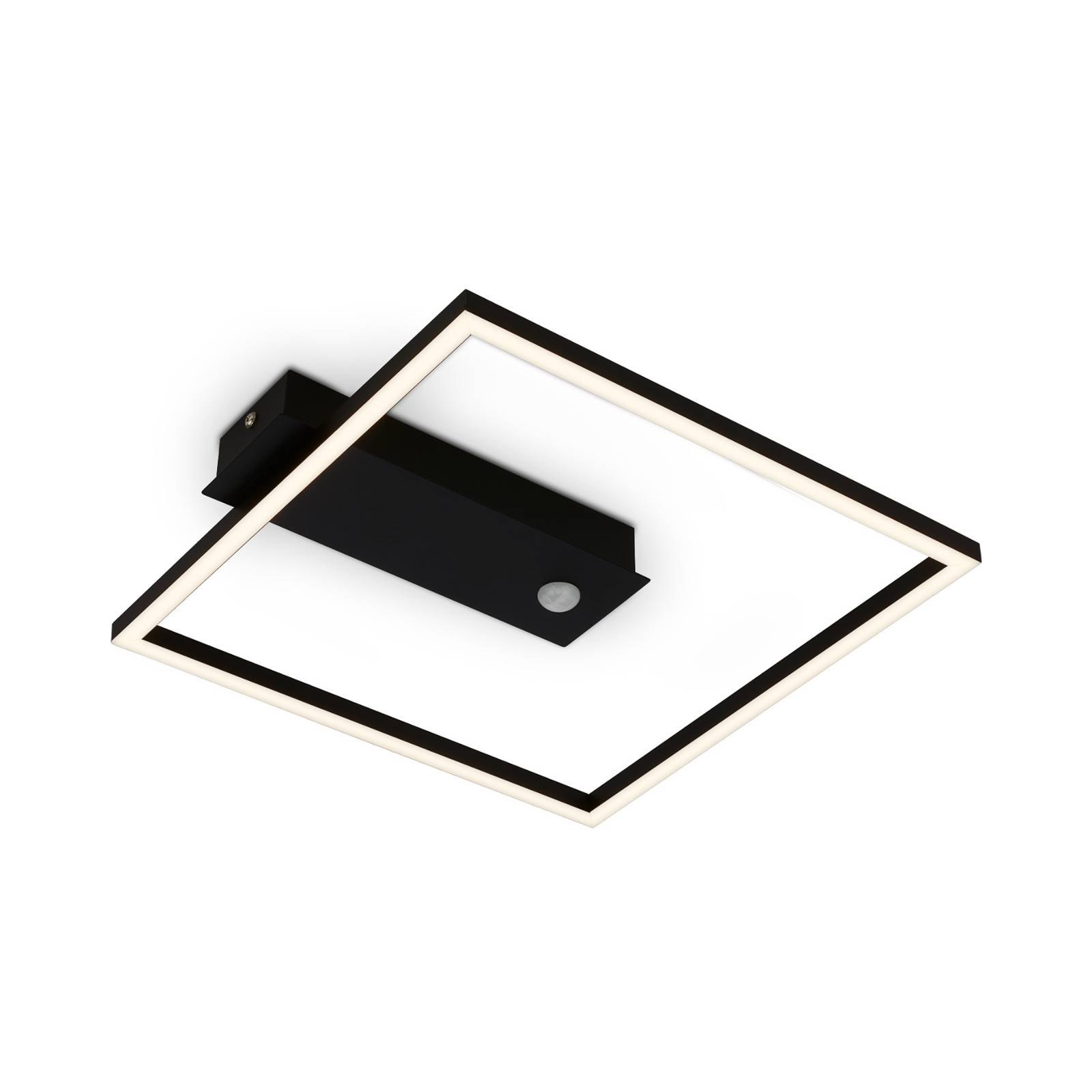 Briloner LED-Sensor-Deckenleuchte Nici quadratisch schwarz