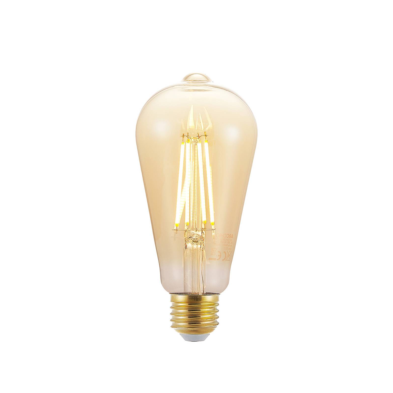Arcchio LED-Lampe E27 ST64 6,5W 2.500K amber 3-Step-Dimmer