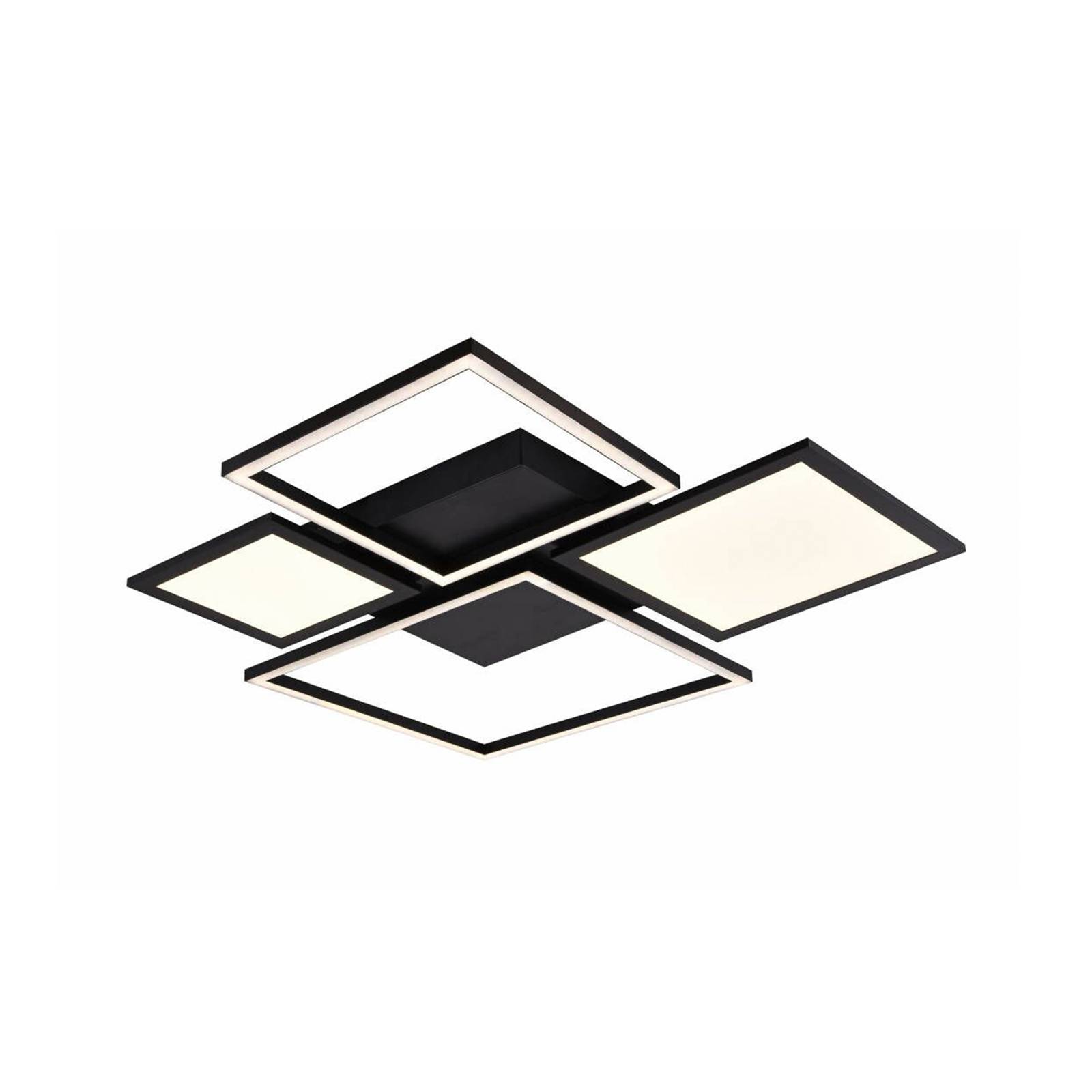 Lucande Narumi LED-Deckenlampe CCT, 75 cm, schwarz