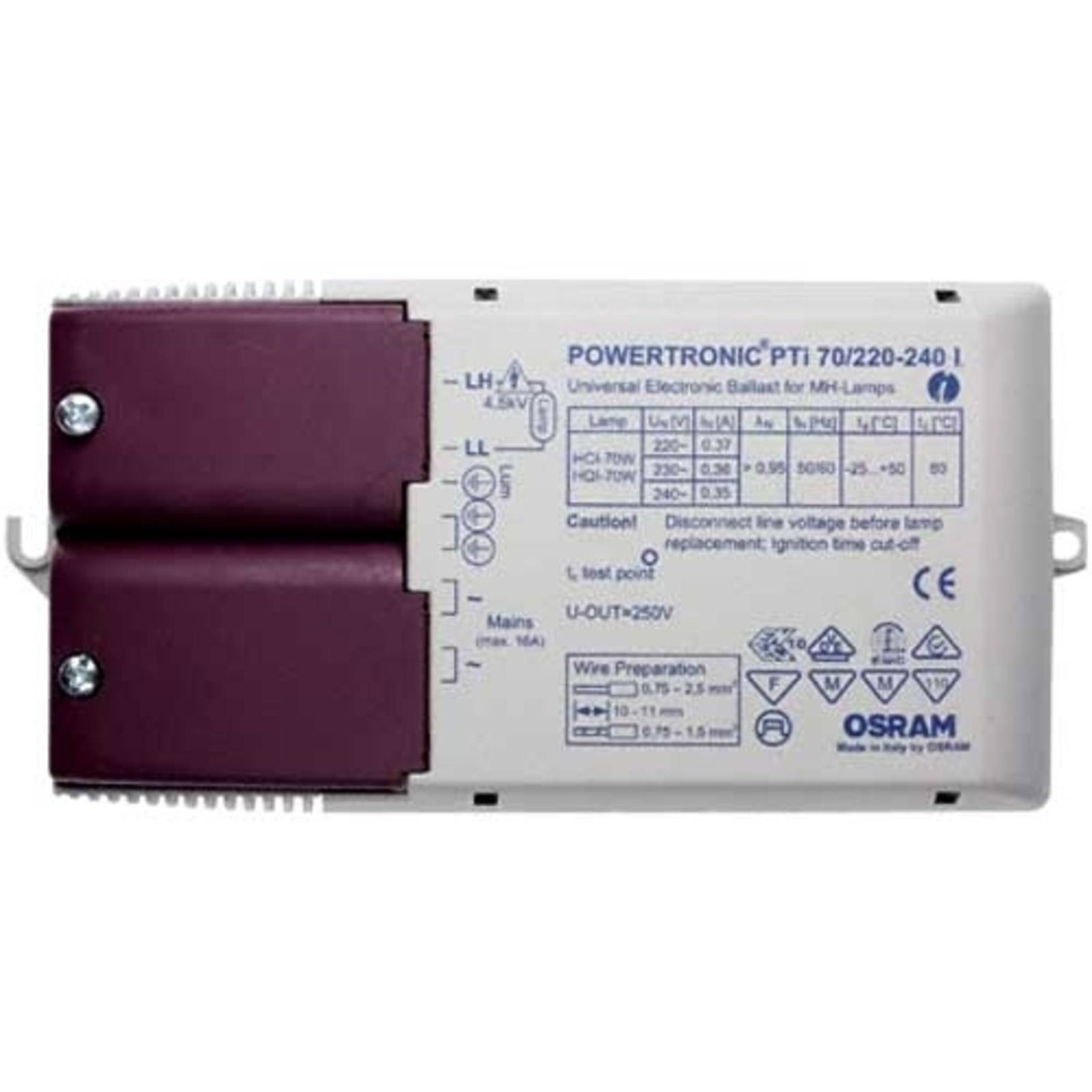 OSRAM Elektronisches Vorschaltgerät PTi 70/220-240 I
