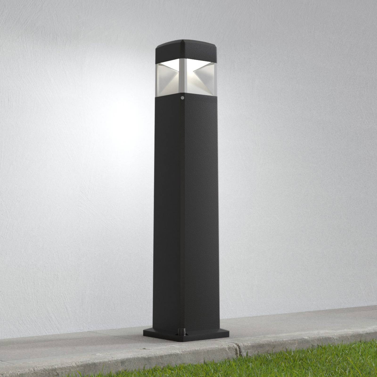 Fumagalli LED-Wegeleuchte Elisa 800, schwarz, klar, 10W CCT