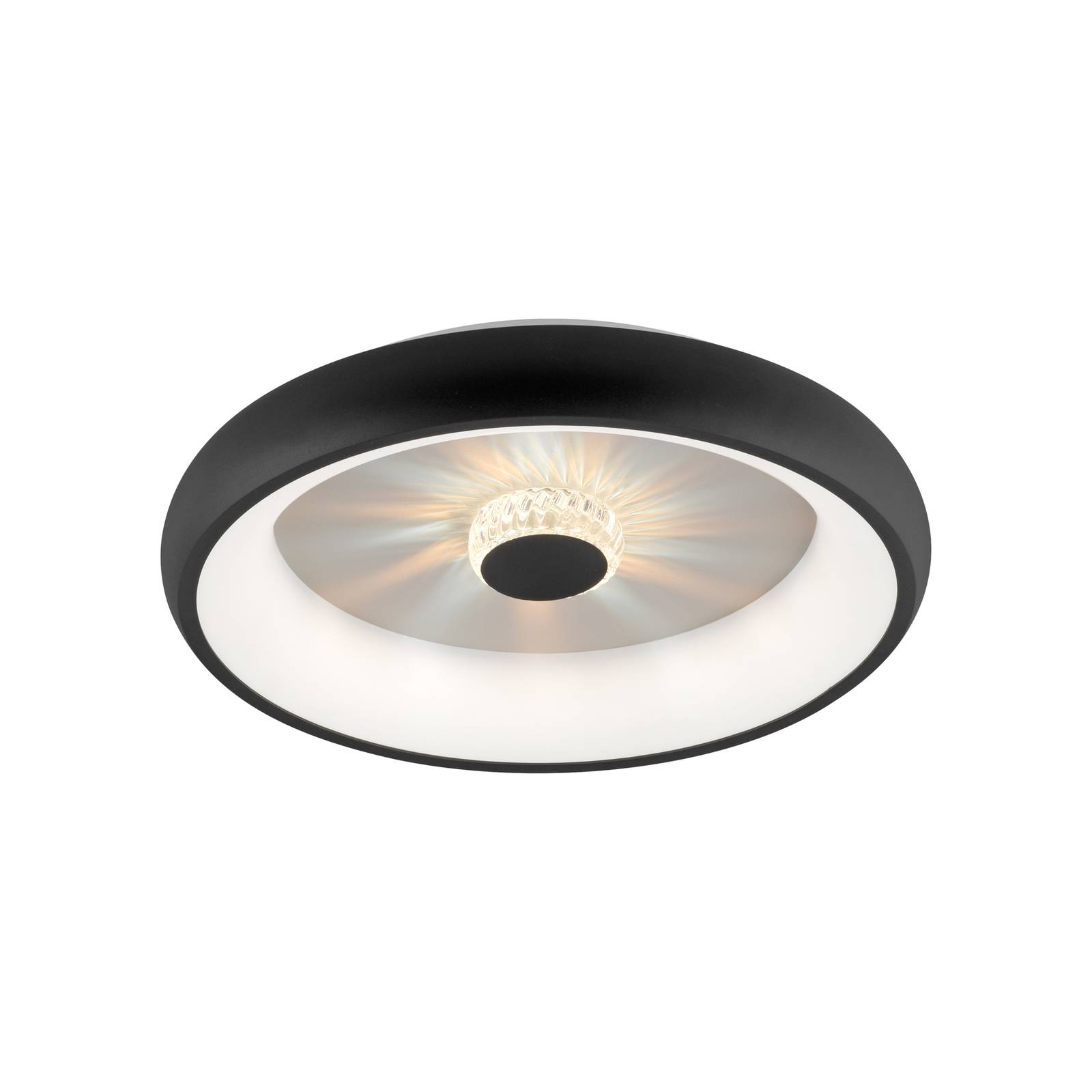 Leuchten Direkt LED-Deckenleuchte Vertigo, CCT, Ø 46,5 cm, schwarz