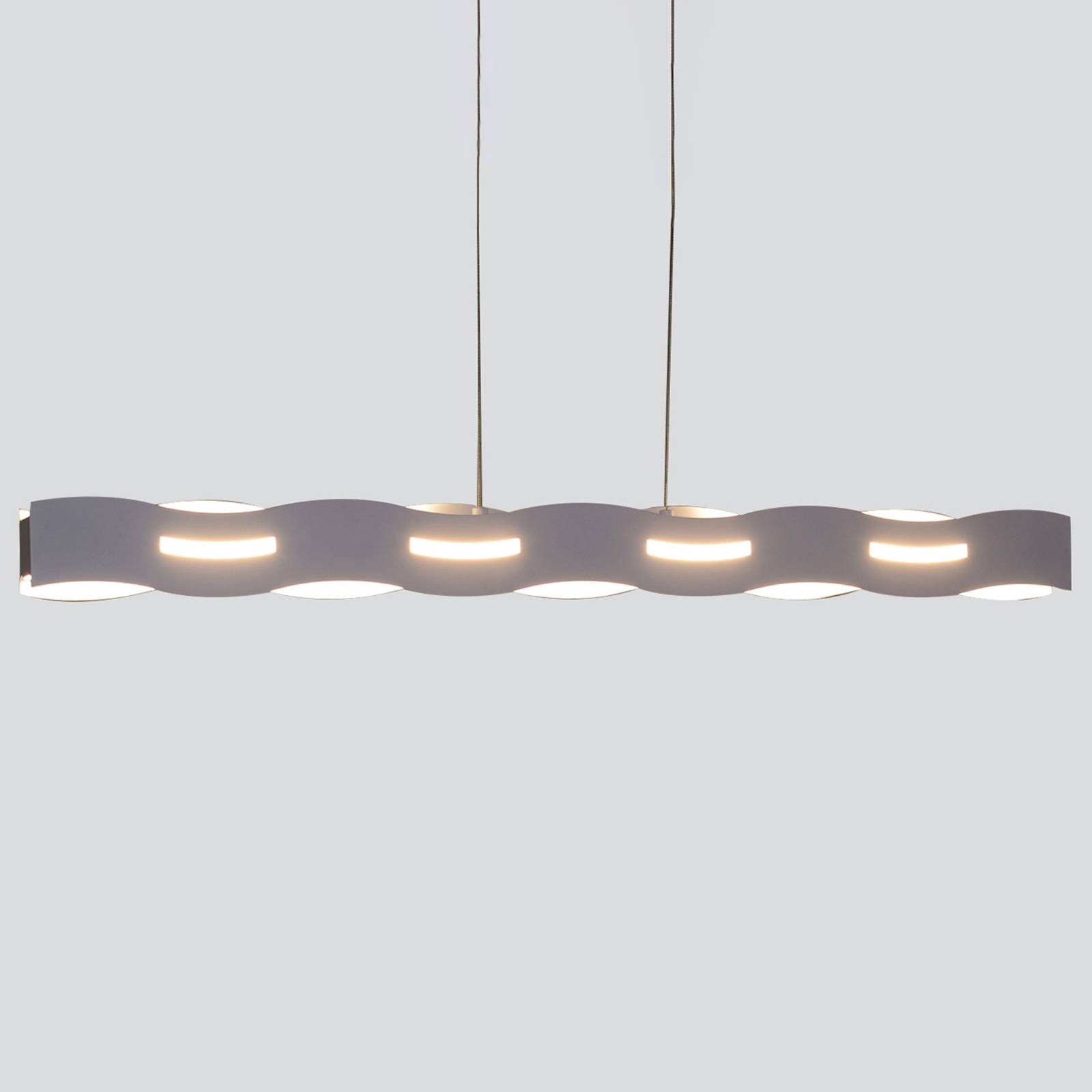 Eco-Light LED-Hängeleuchte Wave nickel