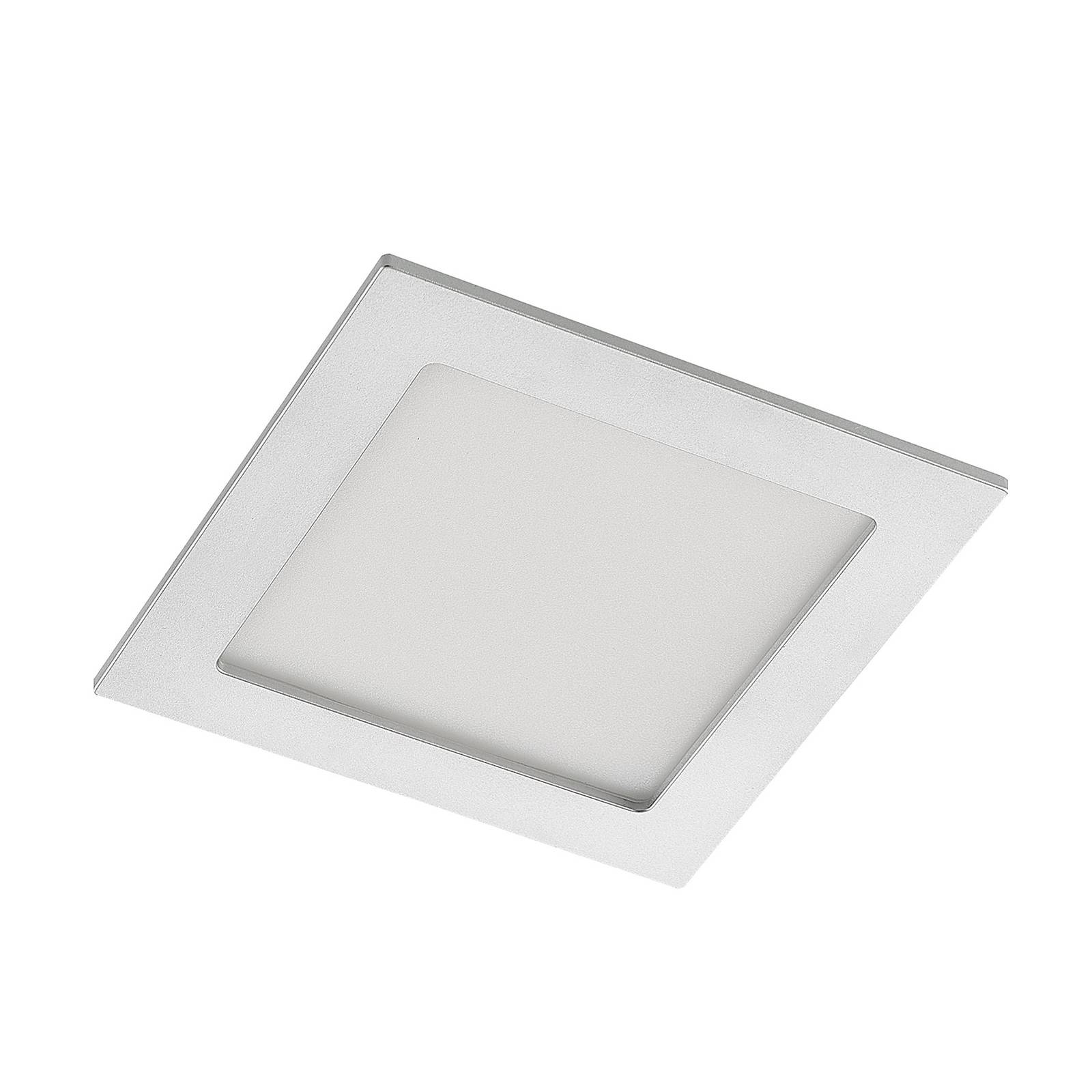 Prios Helina LED-Einbaulampe, silber, 16,5 cm