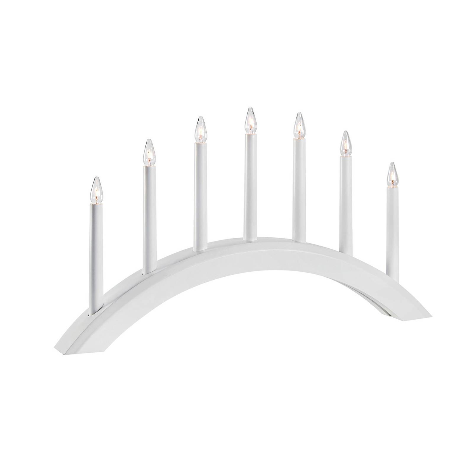 Markslöjd Kerzenleuchter Avento aus Holz 7-flammig, weiß